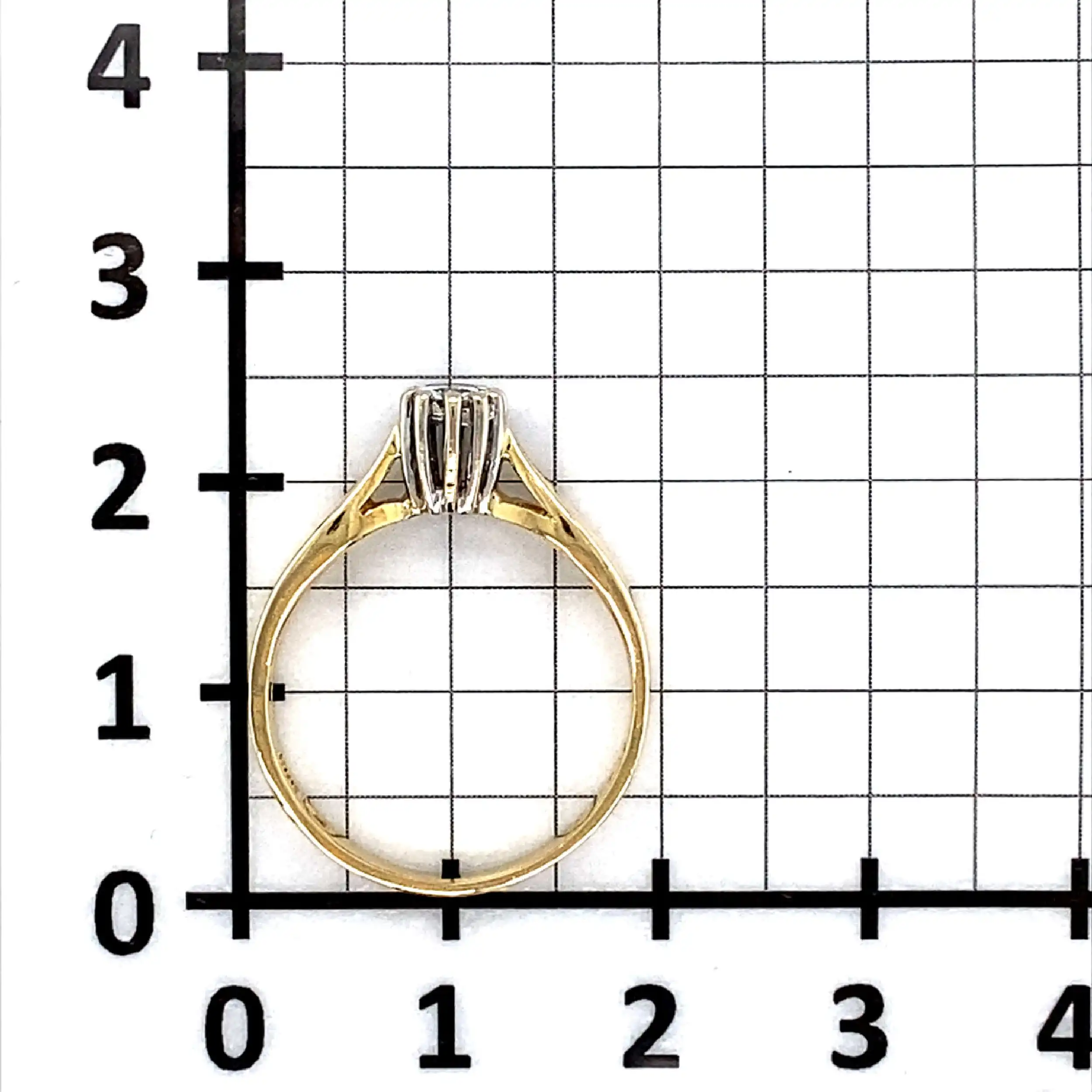 Ring Bicolor mit Brillant, graviert mit 0,21ct Ring Bicolor mit Brillant, graviert mit 0,21ct