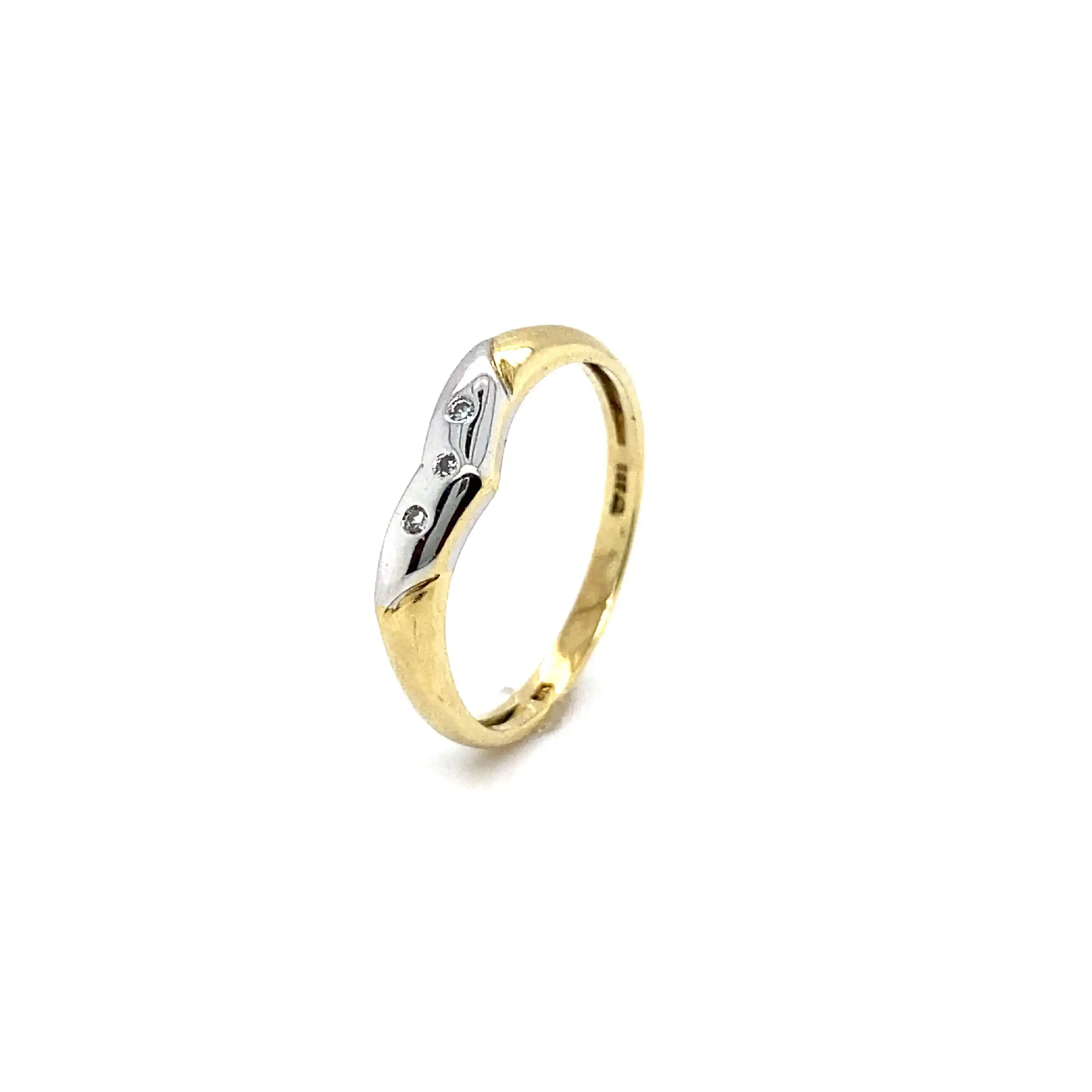 Ring bicolor mit Diamanten ca 0,03ct Ring bicolor mit Diamanten ca 0,03ct