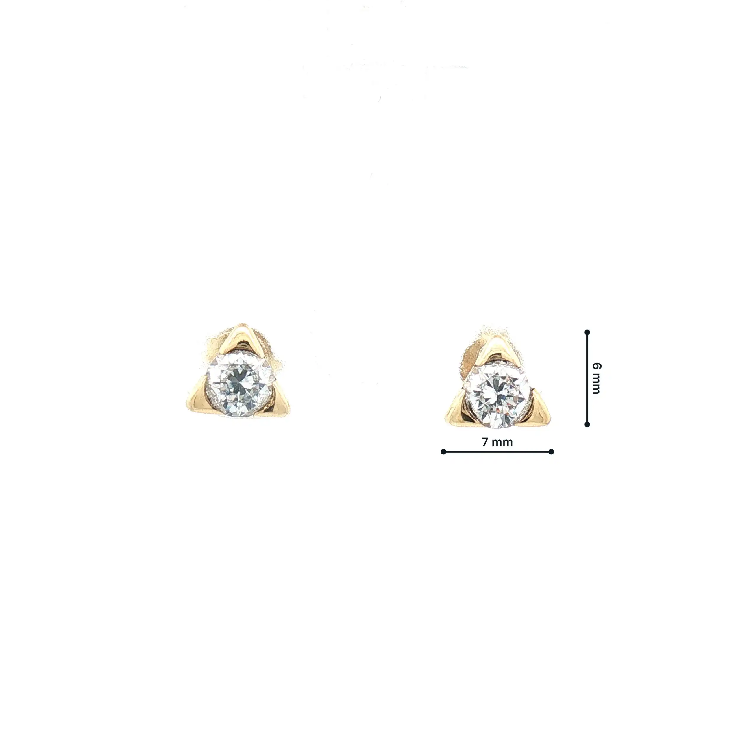 Ohrstecker Gelbgold mit Zirkonia Ohrstecker Gelbgold mit Zirkonia