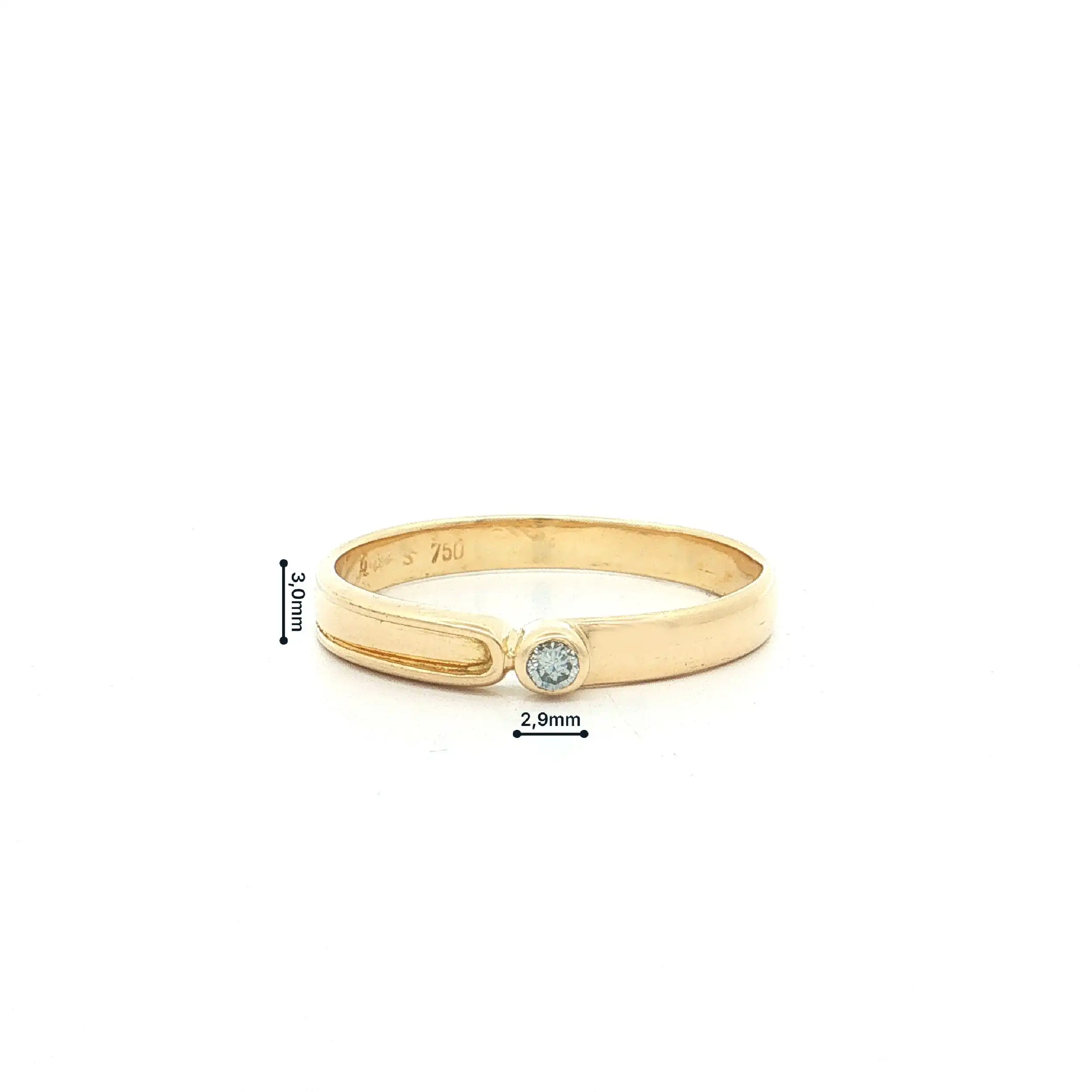Solitärring Gelbgold mit Brillant