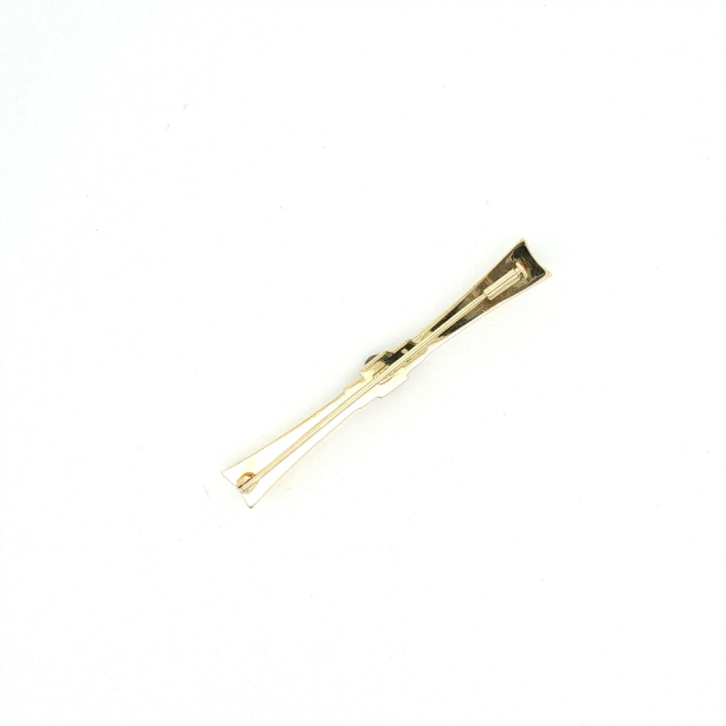 Brosche Gelbgold mit DIamanten und Perle