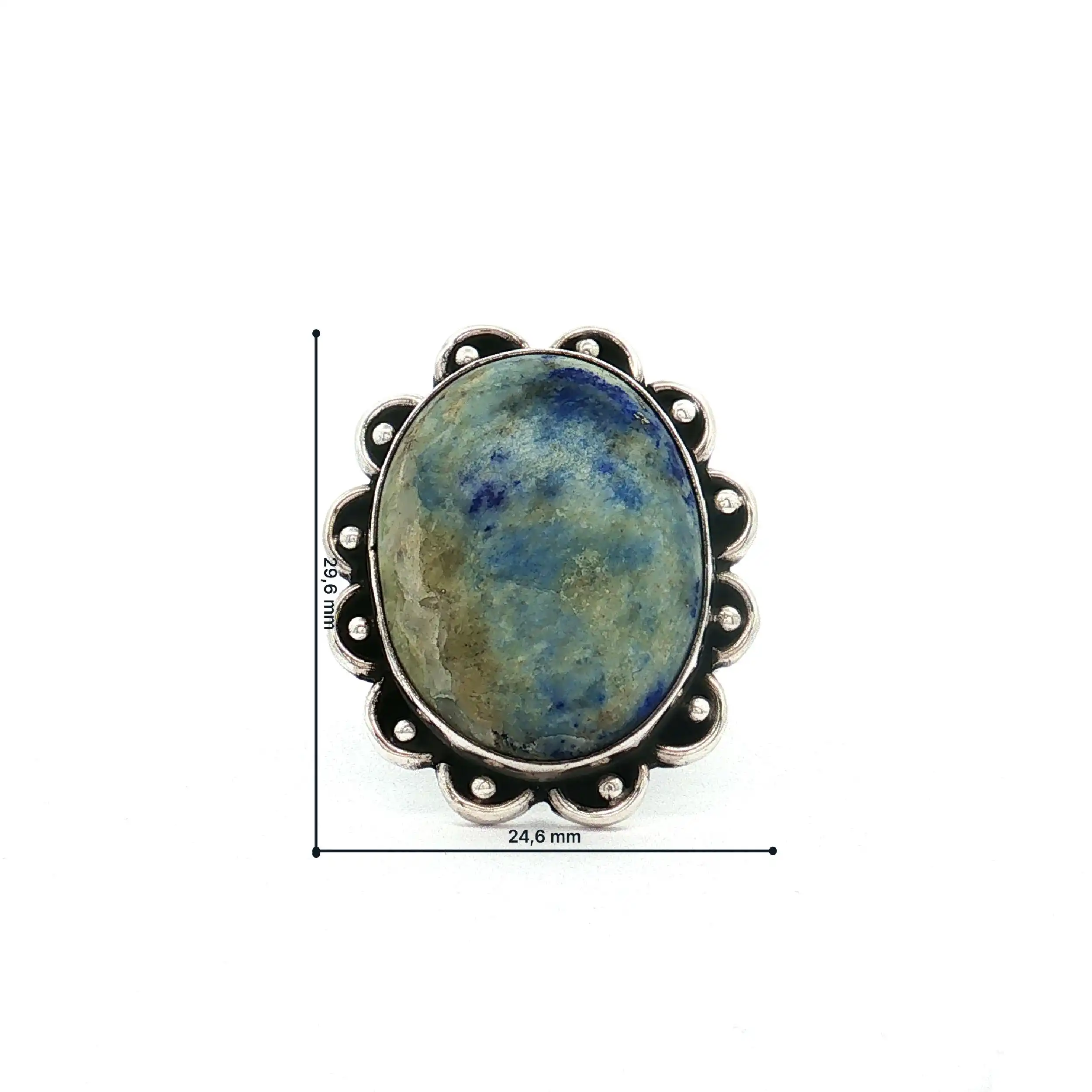 Ring Silber mit blau/grauem Quarz Ring Silber mit blau/grauem Quarz