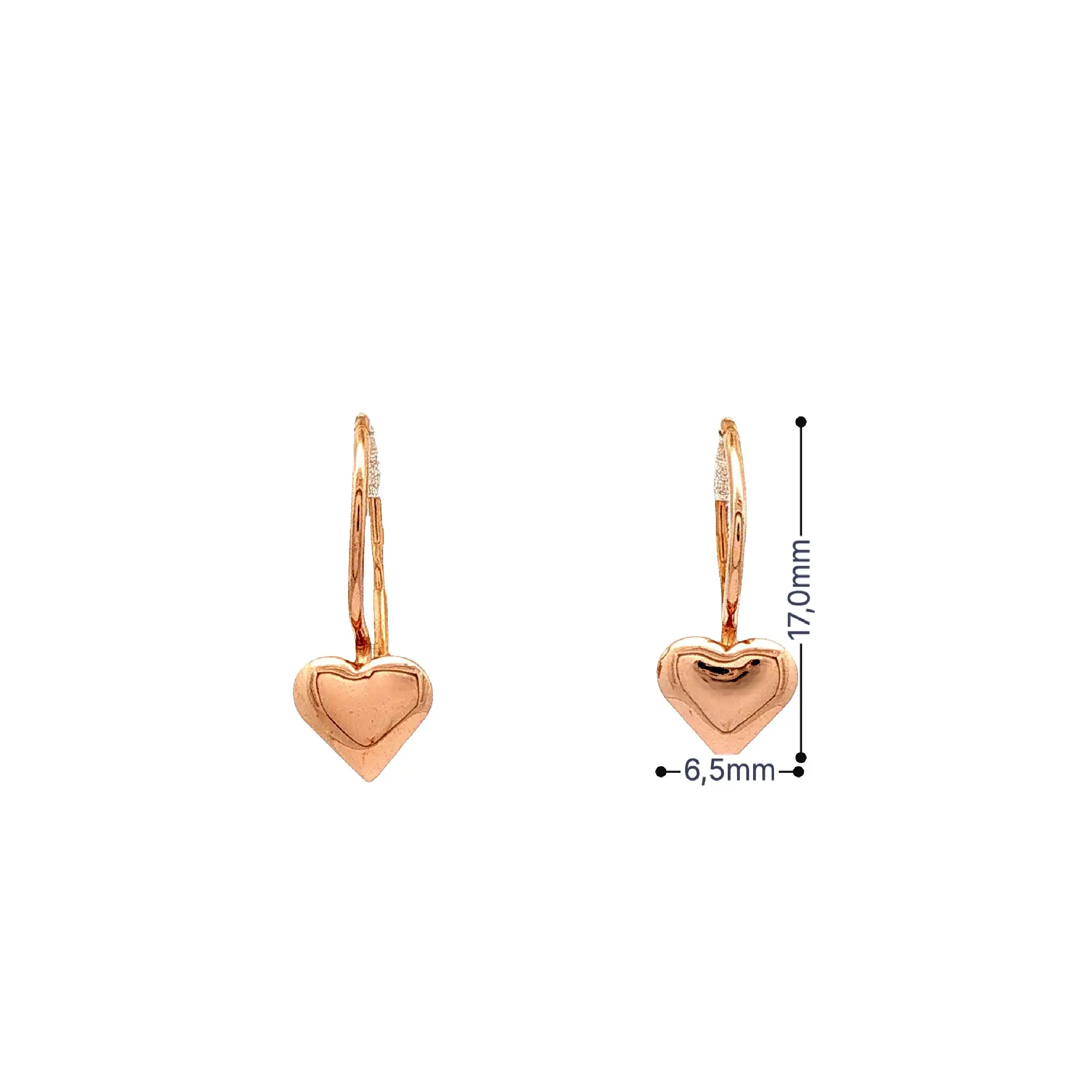 Ohrhänger Rotgold Herz