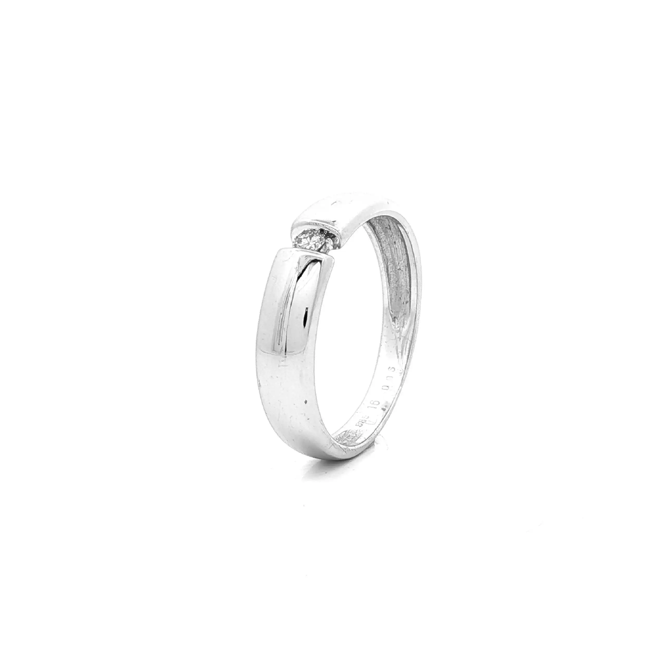 Ring Weißgold mit Solitär Brillant Ring Weißgold mit Solitär Brillant