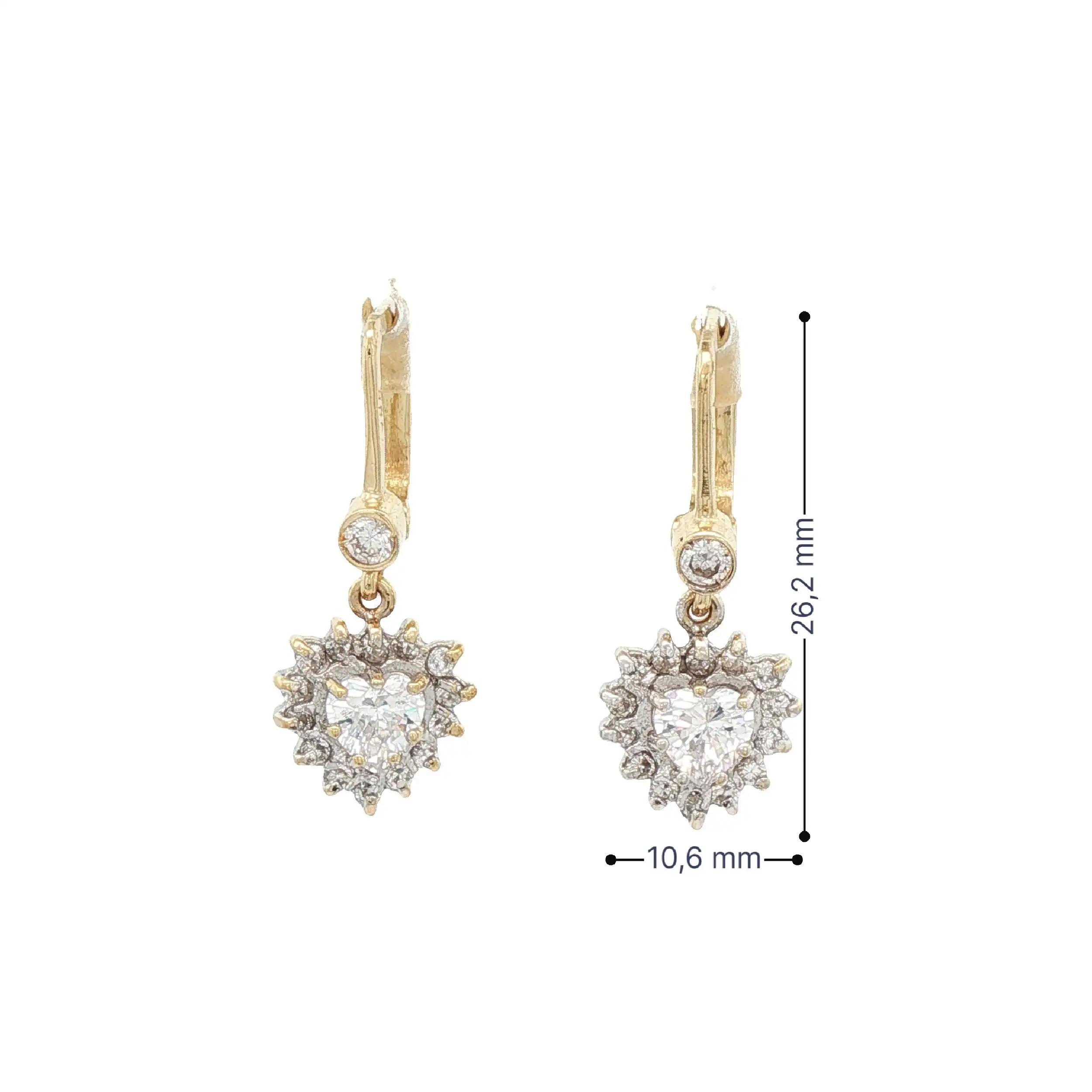 Ohrringe Bicolor mit Zirkonia Ohrringe Bicolor mit Zirkonia