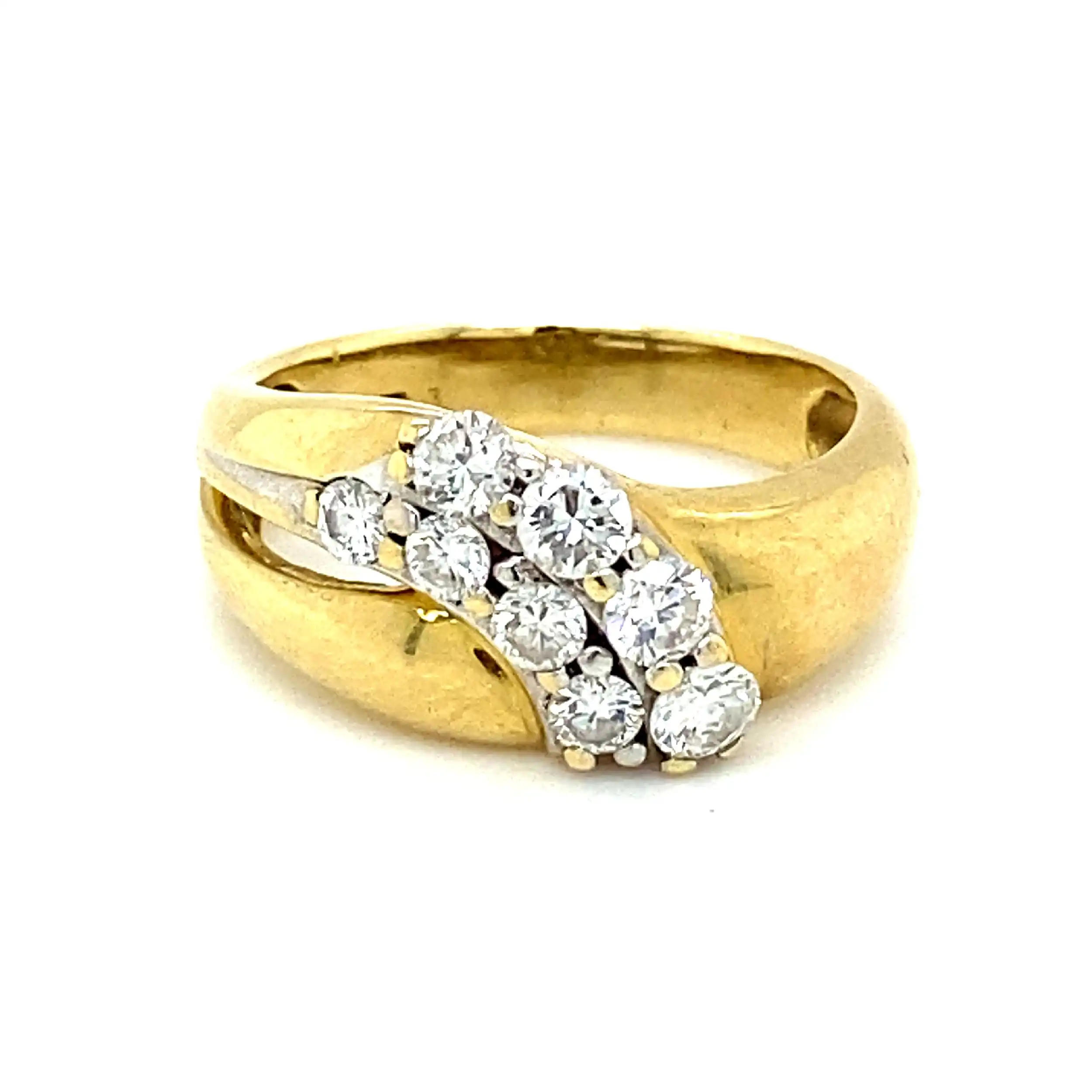 Ring Bicolor mit Brillanten mit 0,75 graviert Ring Bicolor mit Brillanten mit 0,75 graviert