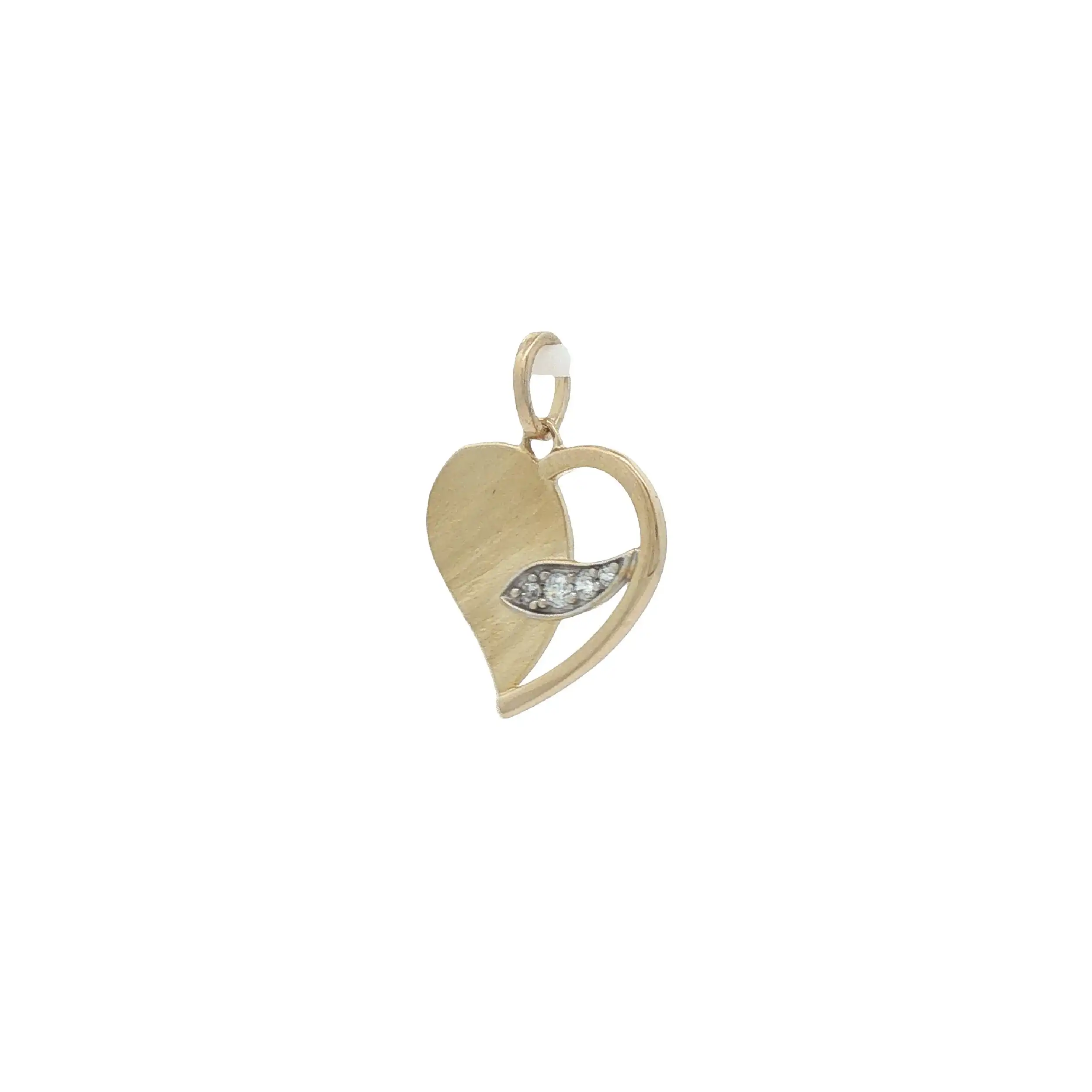 Anhänger Gelbgold Herzchen mit Zirkonia Anhänger Gelbgold Herzchen mit Zirkonia