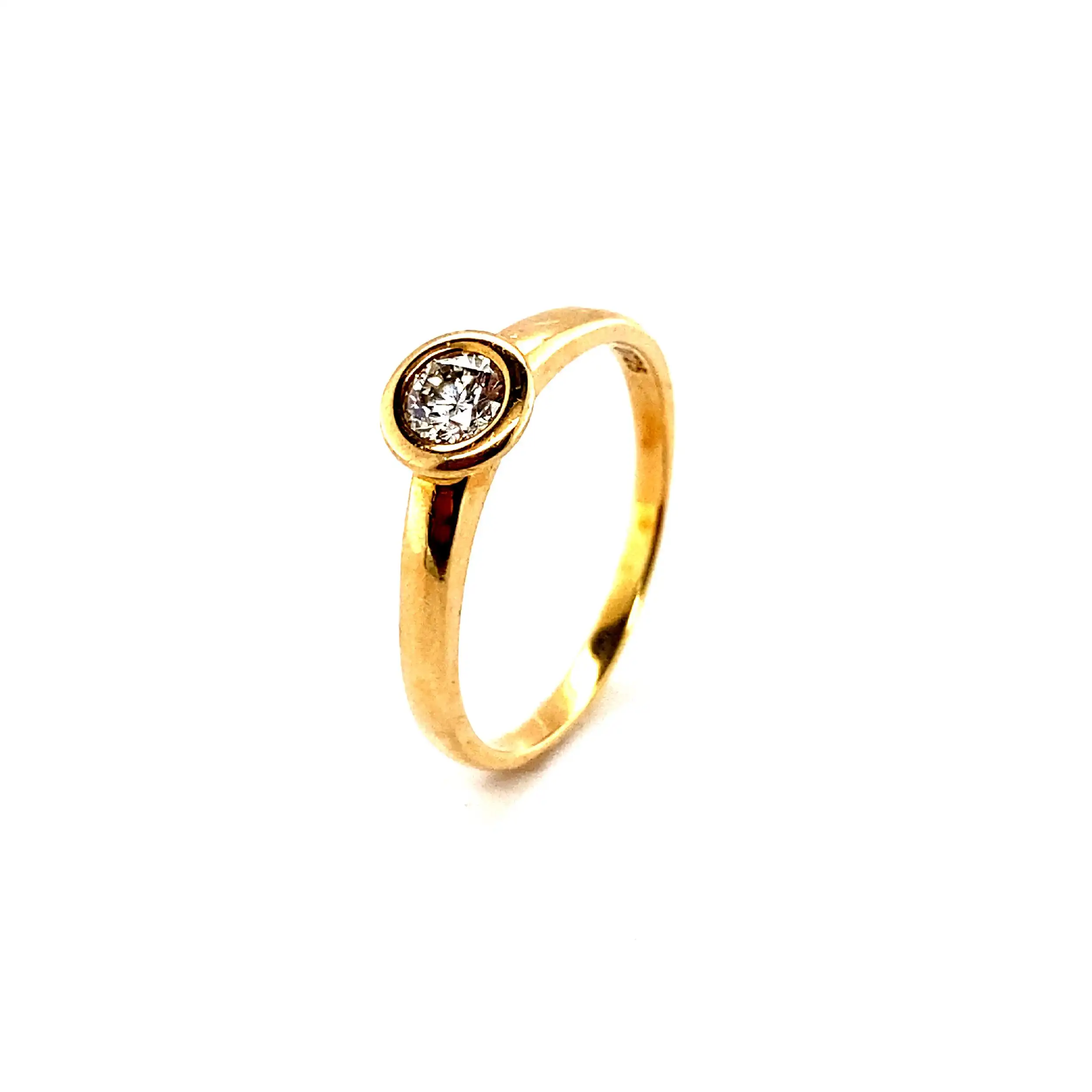 Solitärring Gelbgold mit Brillant Solitärring Gelbgold mit Brillant