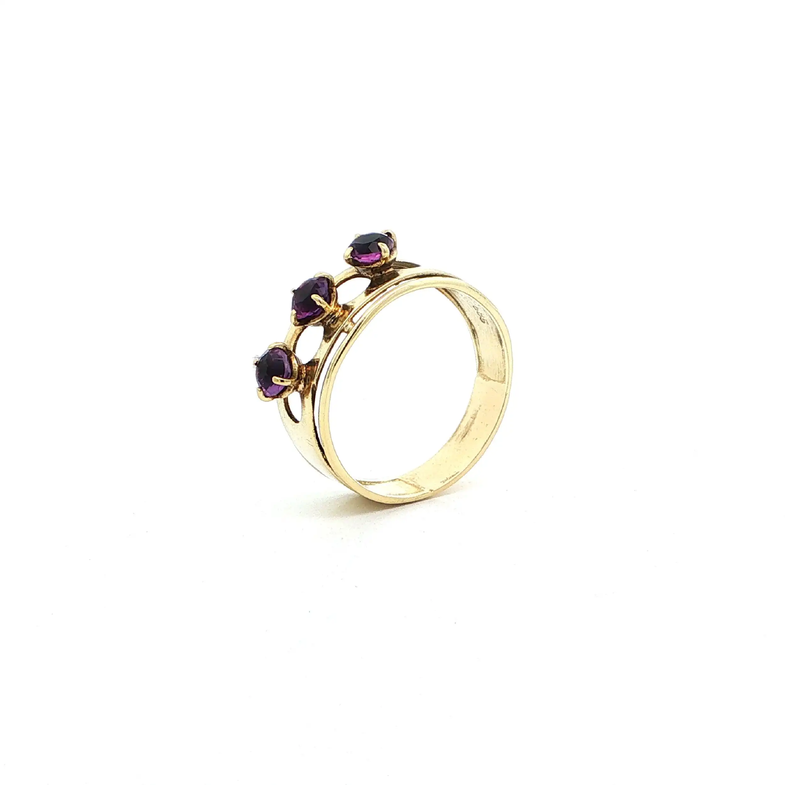 Ring Gelbgold mit Amethysten