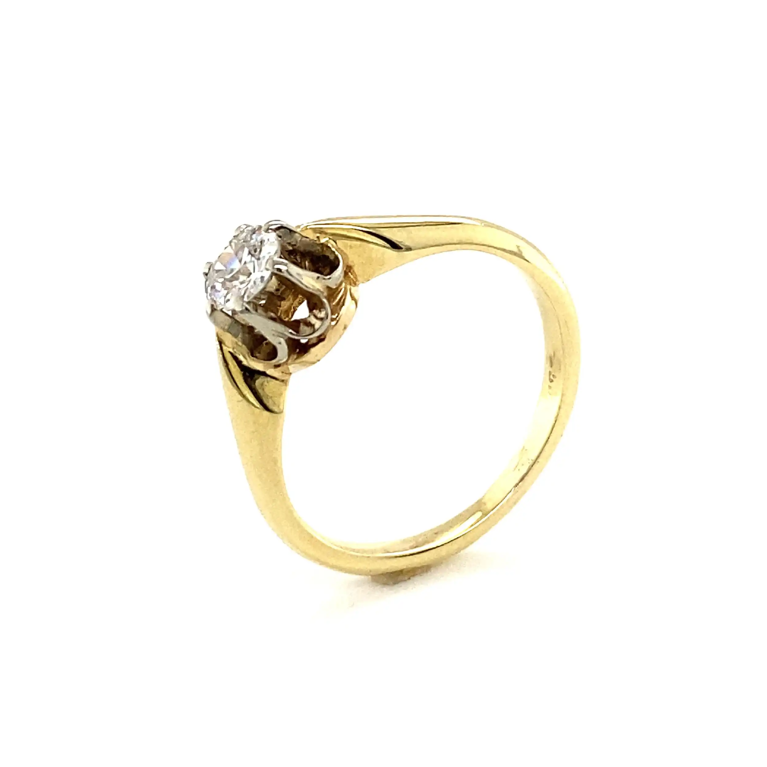 Ring Bicolor mit Altschliff Brillant Ring Bicolor mit Altschliff Brillant