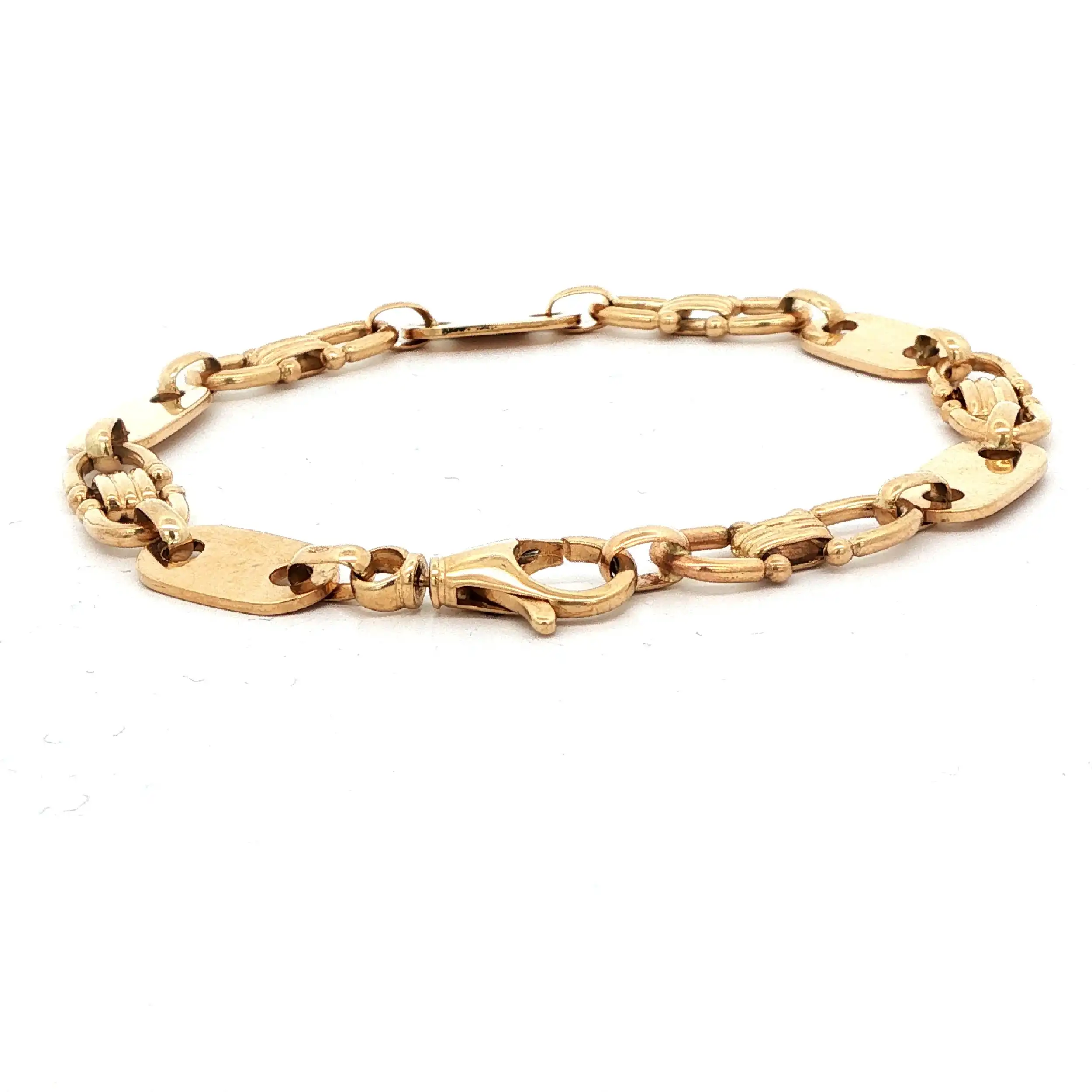 Plattenarmband Gelbgold