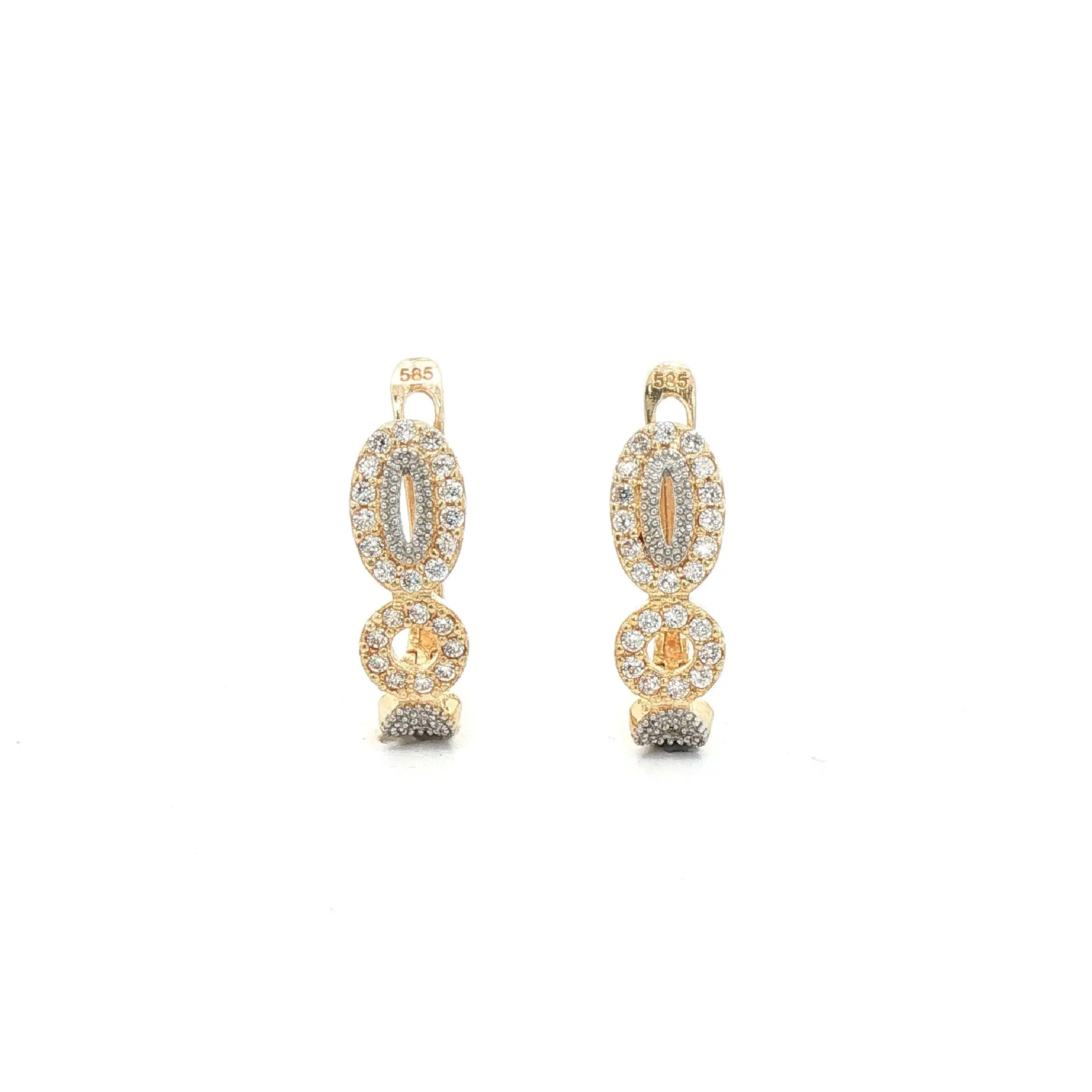 Ohrstecker Gelbgold mit Zirkonia