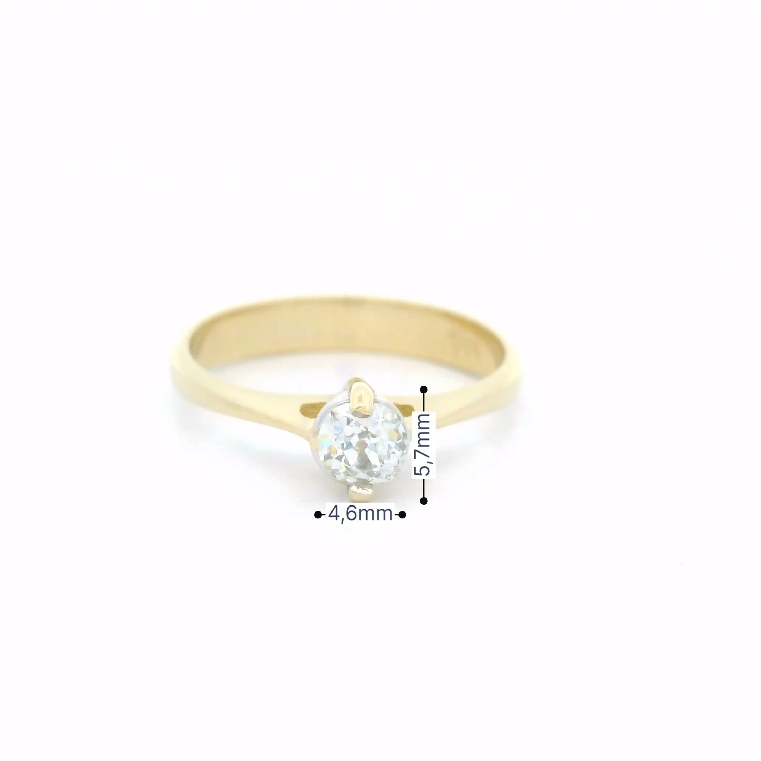 Ring Gelbgold mit Diamant Altschliff