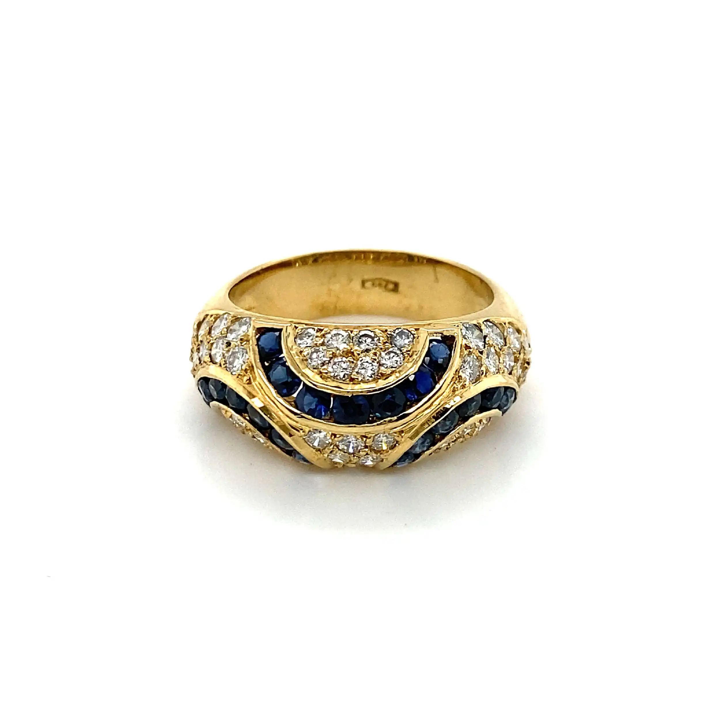 Ring Gelbgold mit Brillanten und Saphiren Ring Gelbgold mit Brillanten und Saphiren