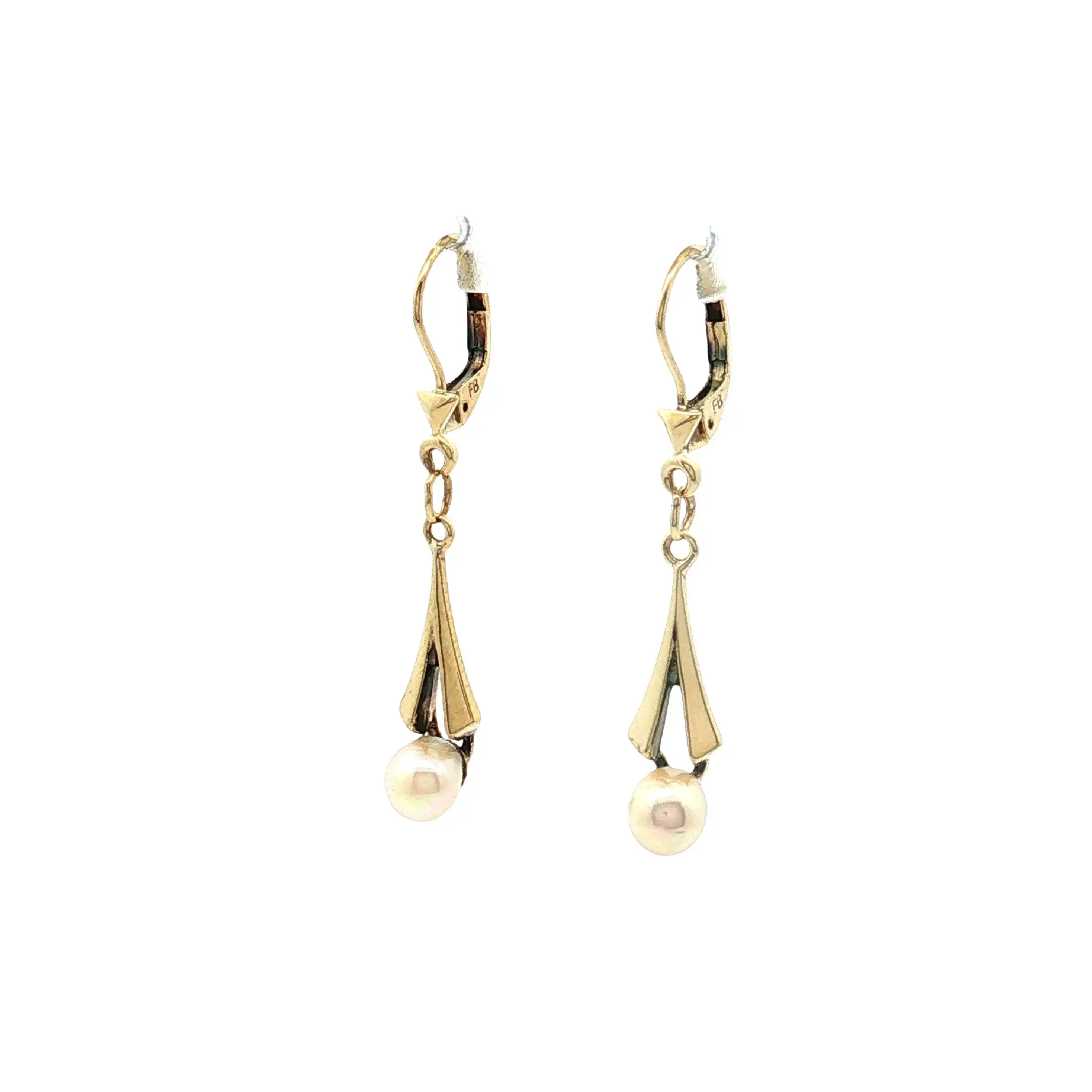 Ohrringe Gelbgold mit Perlen Ohrringe Gelbgold mit Perlen