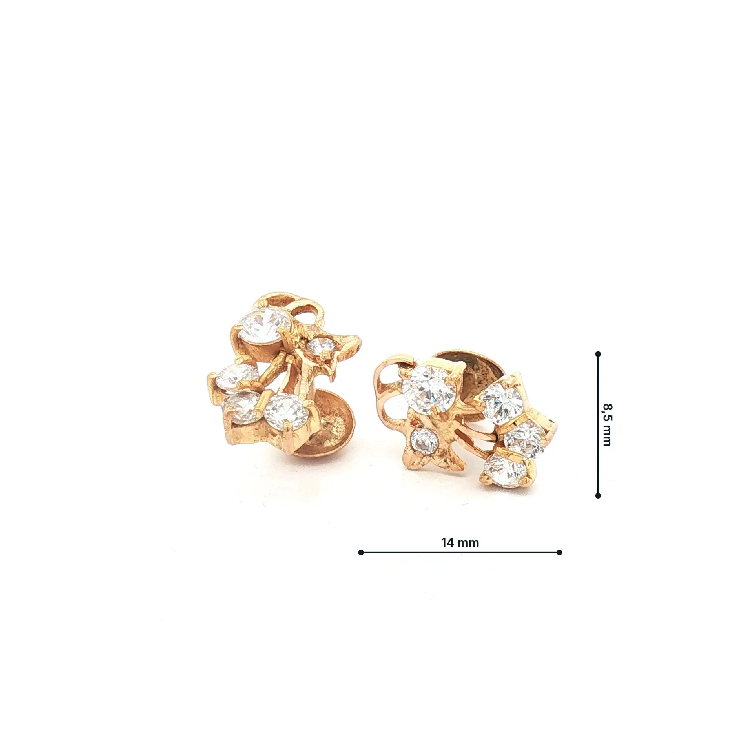 Ohrstecker Gelbgold mit Zirkonia