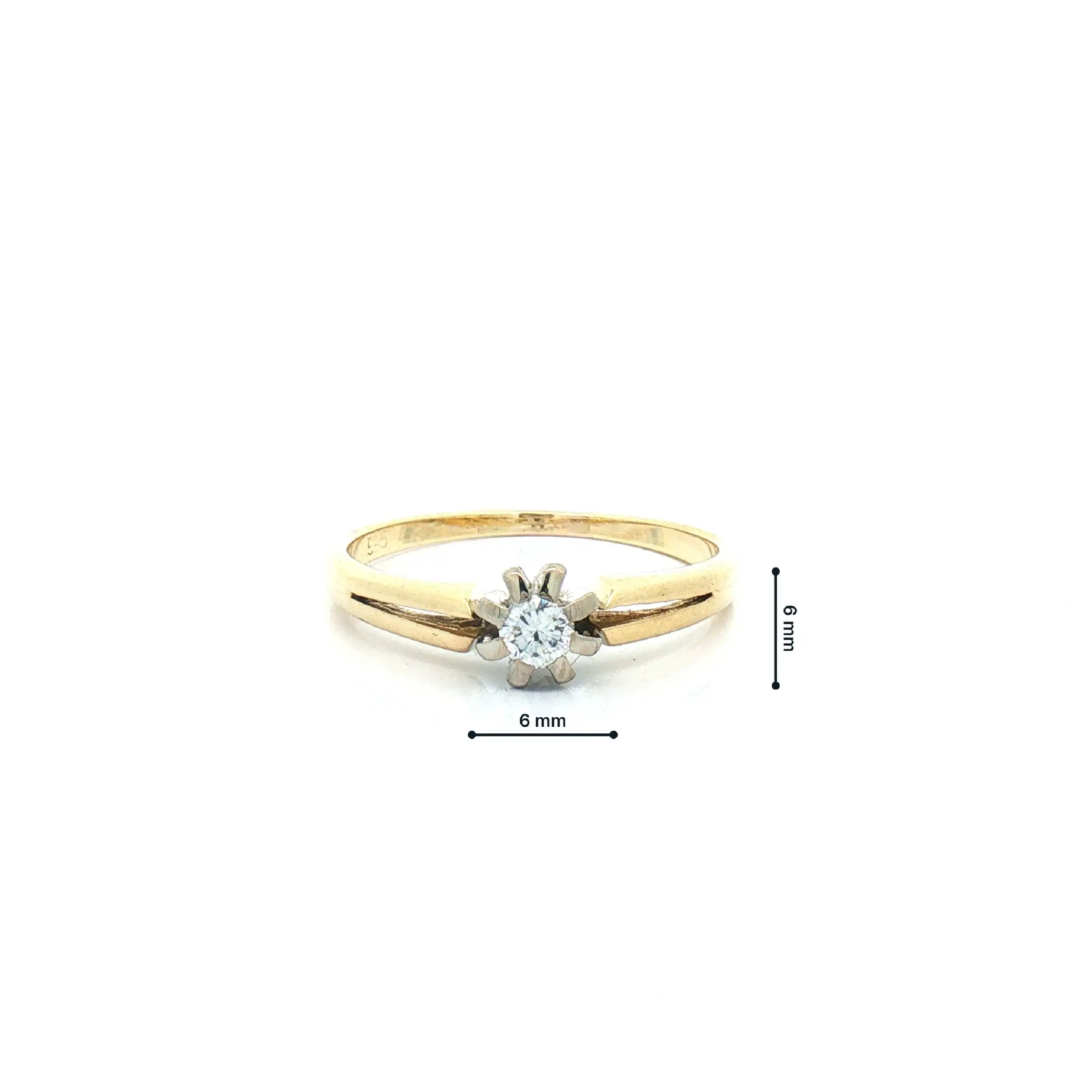 Ring Bicolor mit Brillant Ring Bicolor mit Brillant