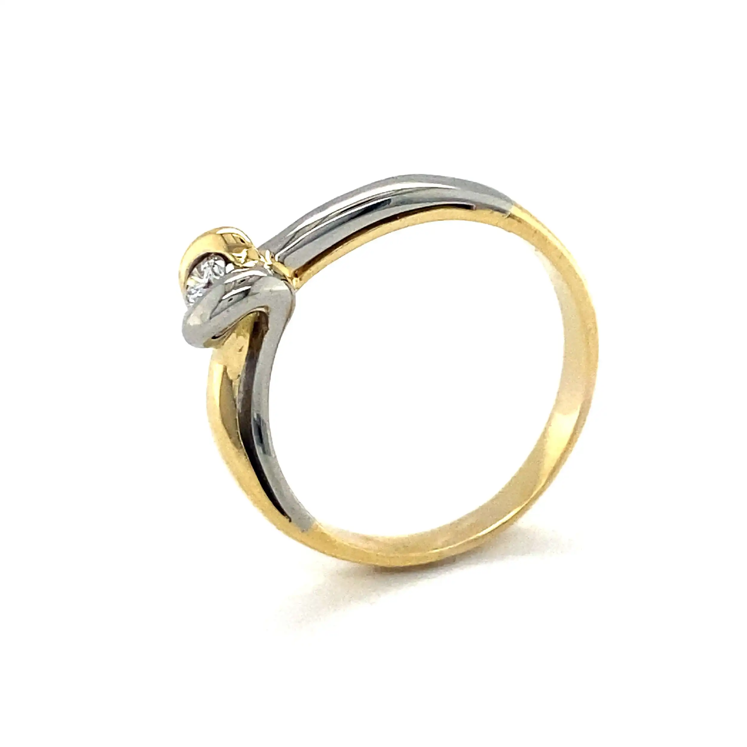 Ring bicolor mit Brillant Ring bicolor mit Brillant