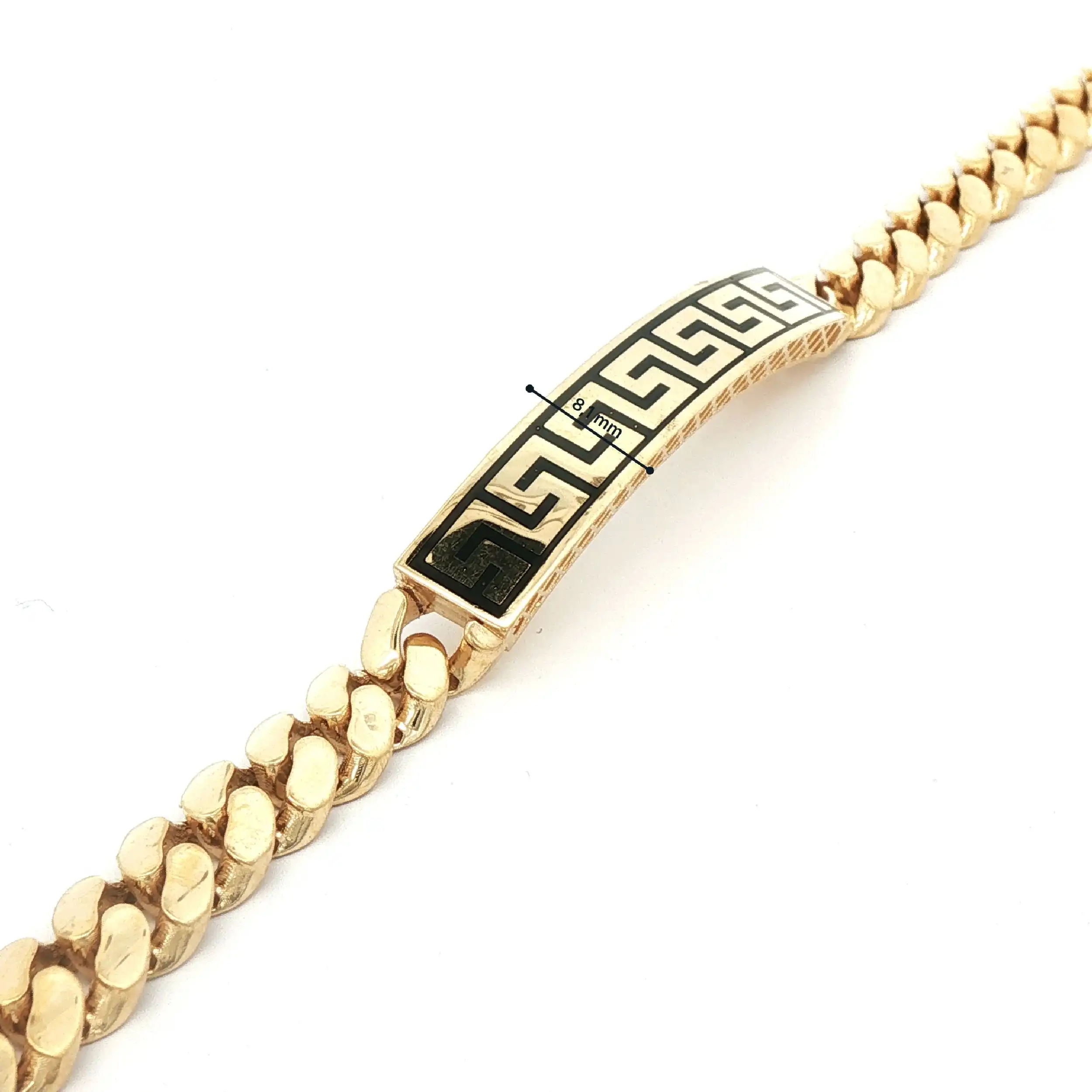 Armband Gelbgold mit schwarzer Farbe im Muster Armband Gelbgold mit schwarzer Farbe im Muster