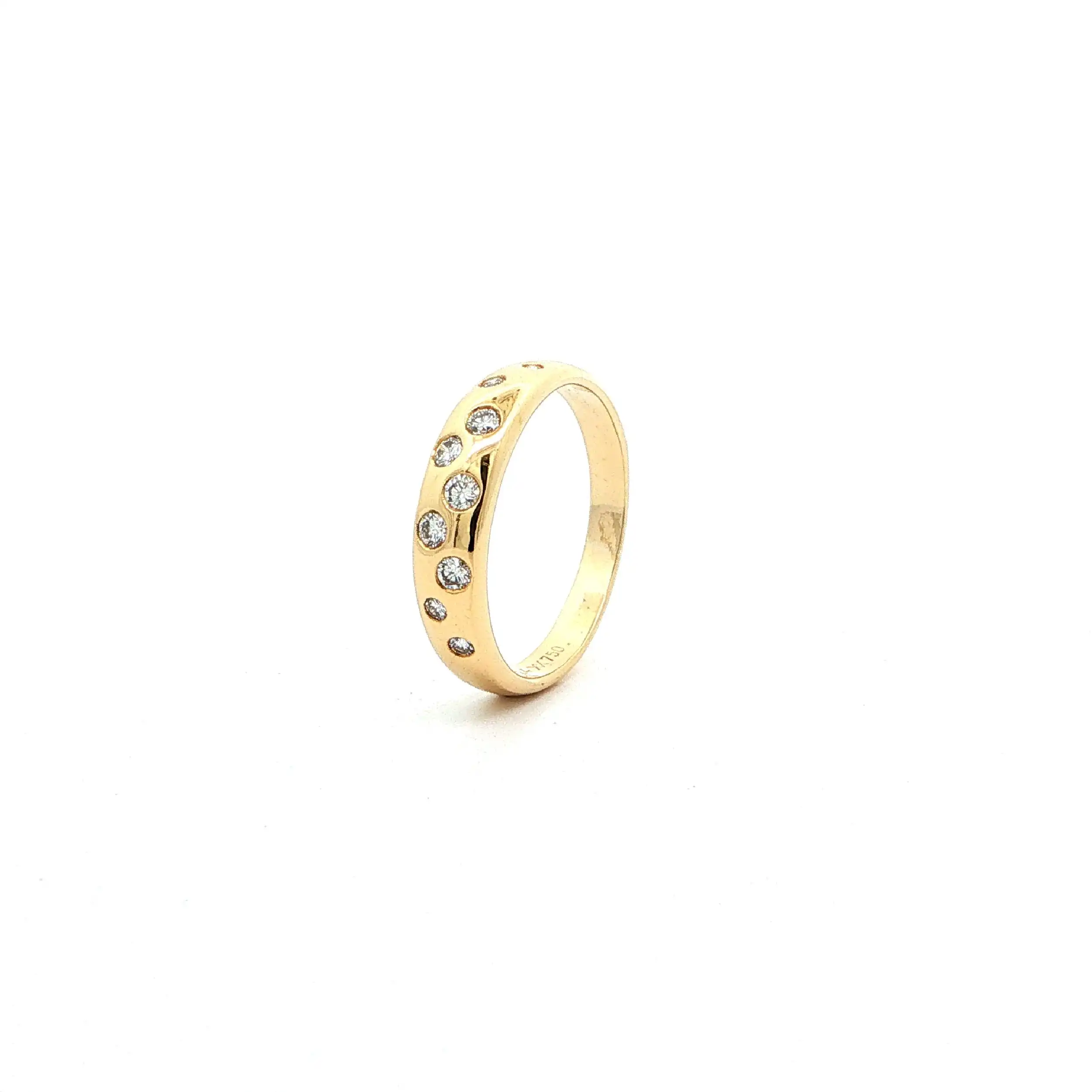 Ring Gelbgold mit Brillanten, graviert mit 0,24ct.