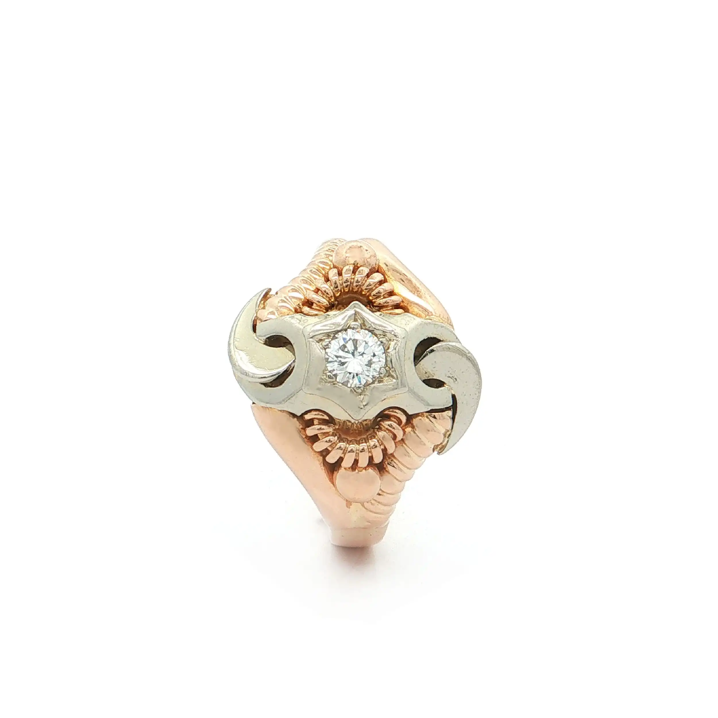 Ring Bicolor mit Brillant Ring Bicolor mit Brillant