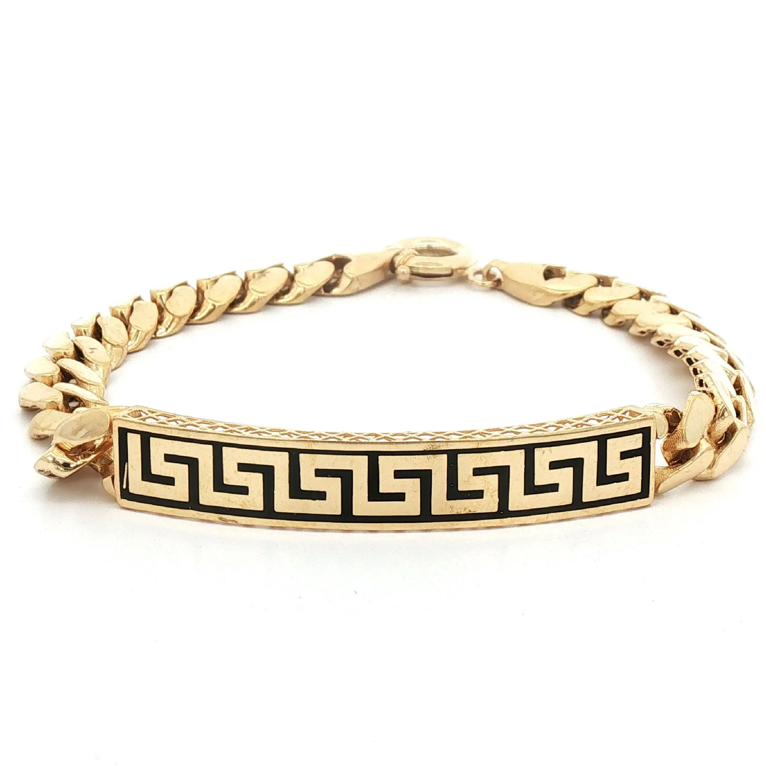 Armband Gelbgold mit schwarzer Farbe im Muster Armband Gelbgold mit schwarzer Farbe im Muster