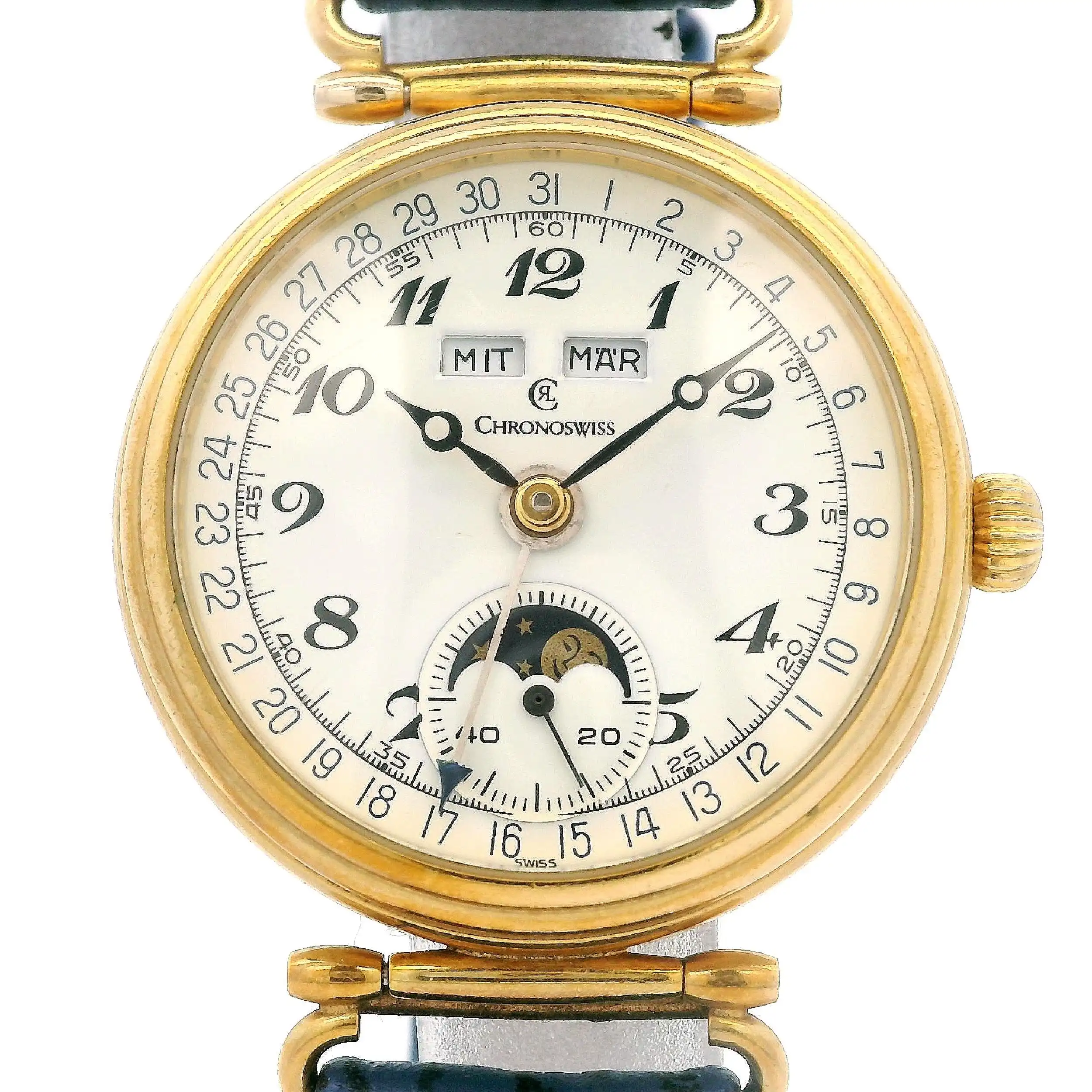 Damenuhr Chronoswiss Lunar Triple Date vergoldet Damenuhr Chronoswiss Lunar Triple Date vergoldet