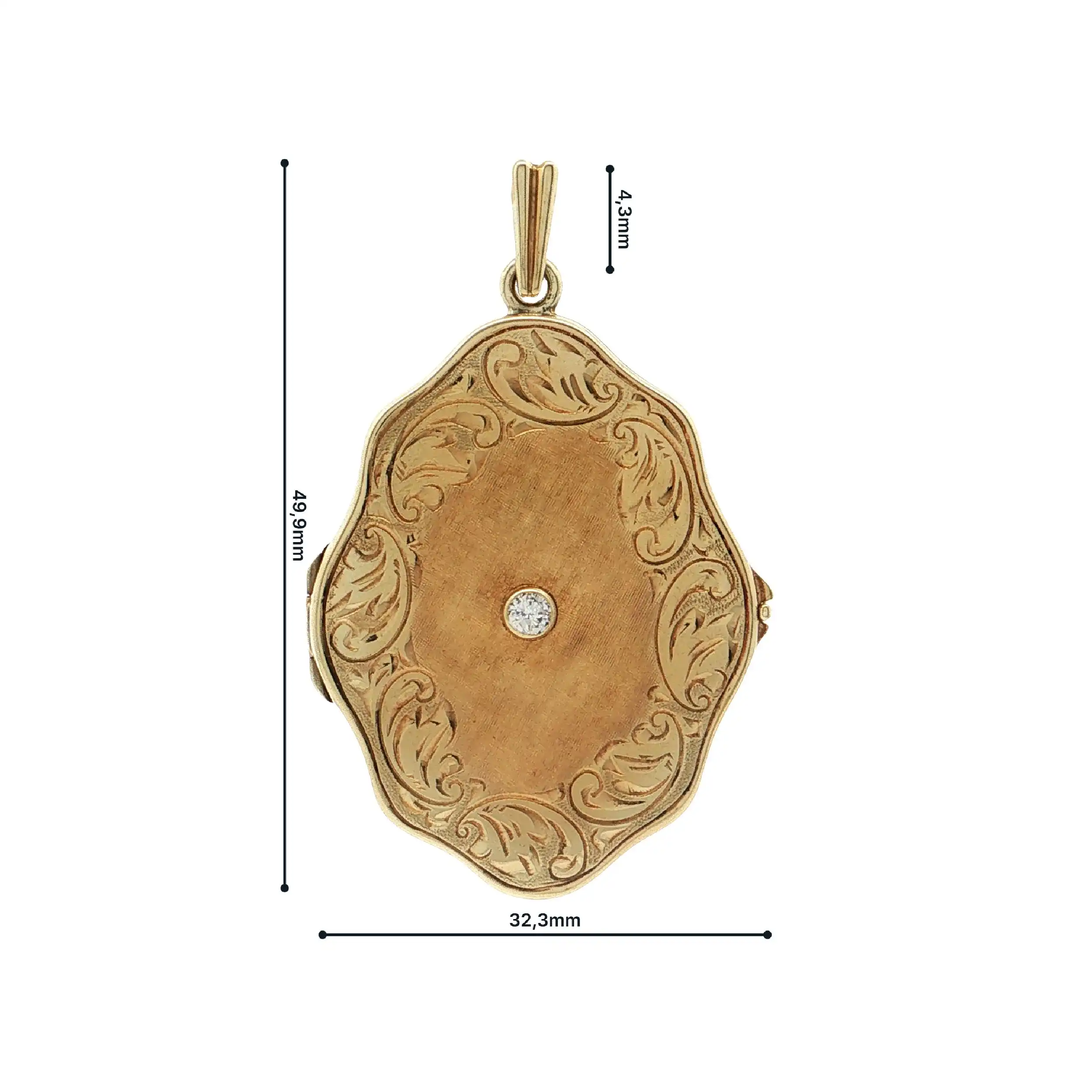 Medaillon Gelbgold mit Brillant