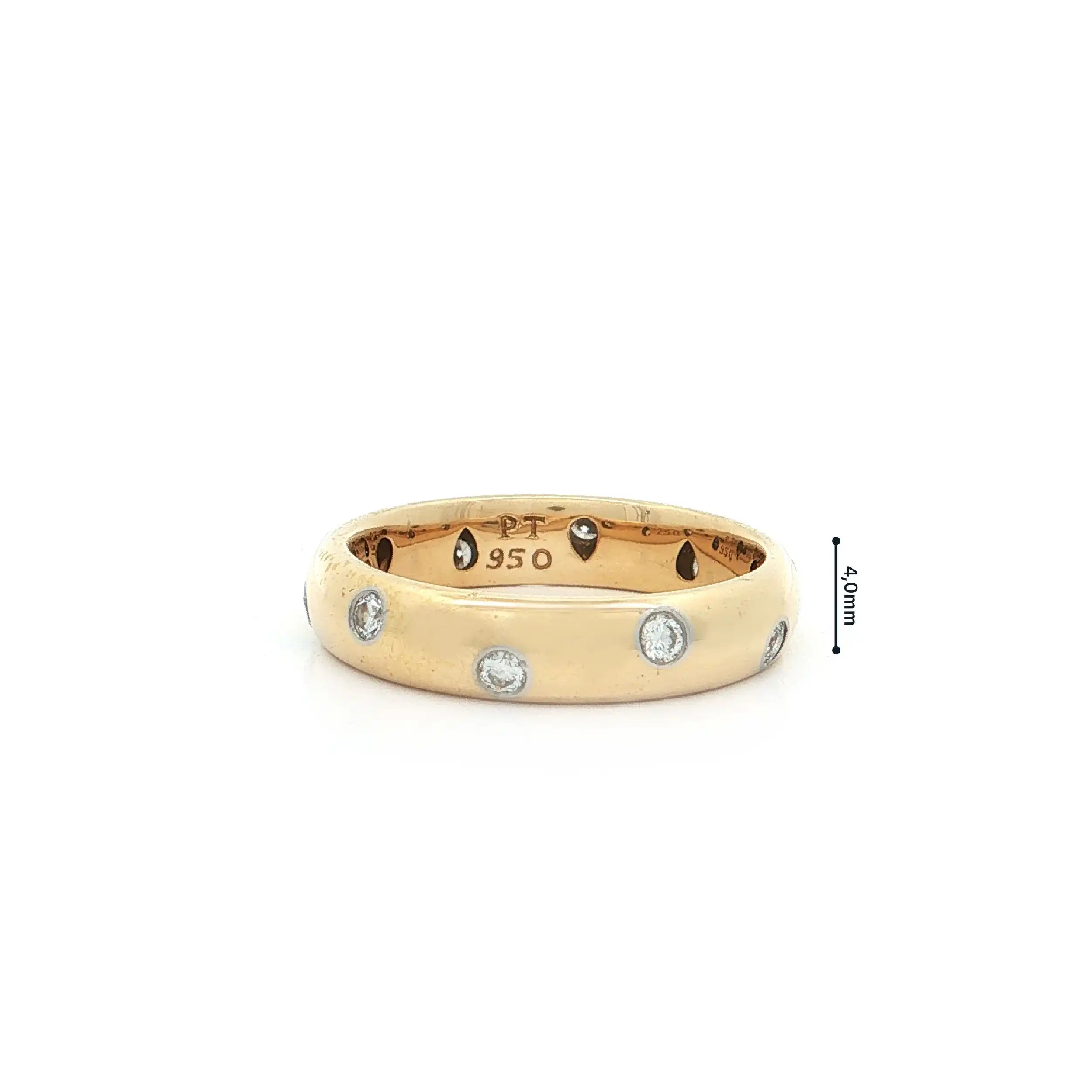 Ring Gelbgold/Platin "Sternenhimmel" mit Brillanten