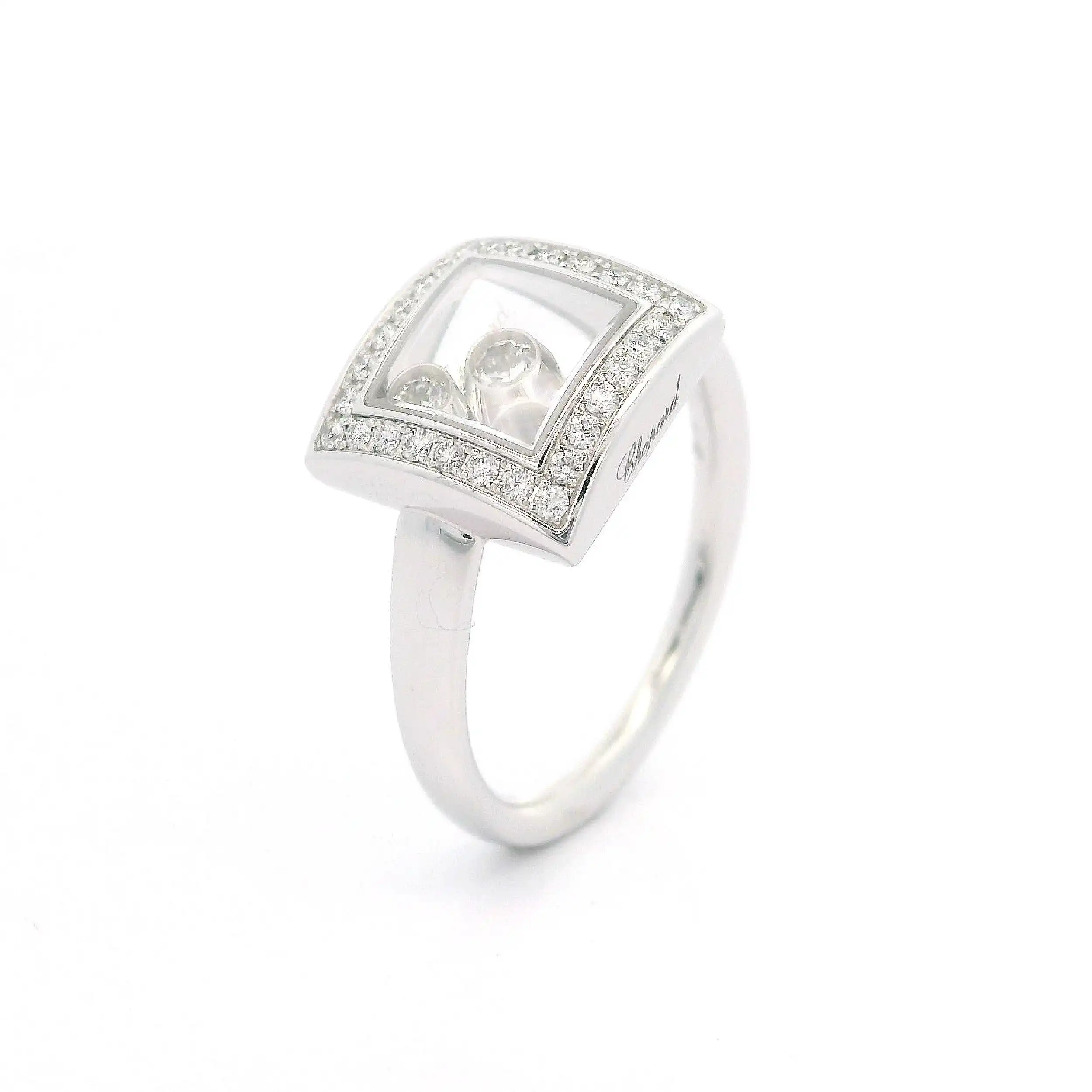 Ring Weißgold Chopard Happy Diamonds mit Box und Papieren Ring Weißgold Chopard Happy Diamonds mit Box und Papieren