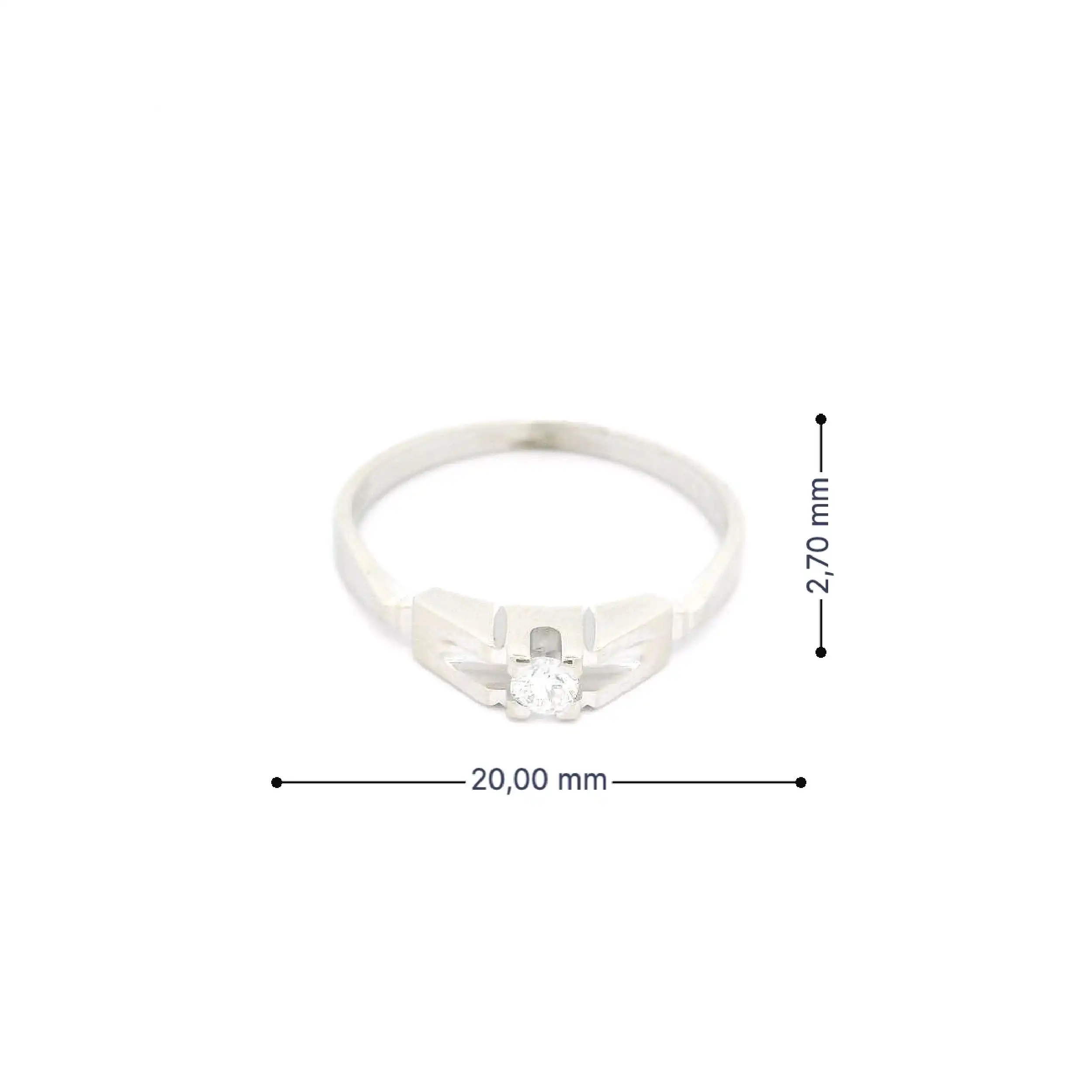 Ring Weißgold mit Brillant Solitär