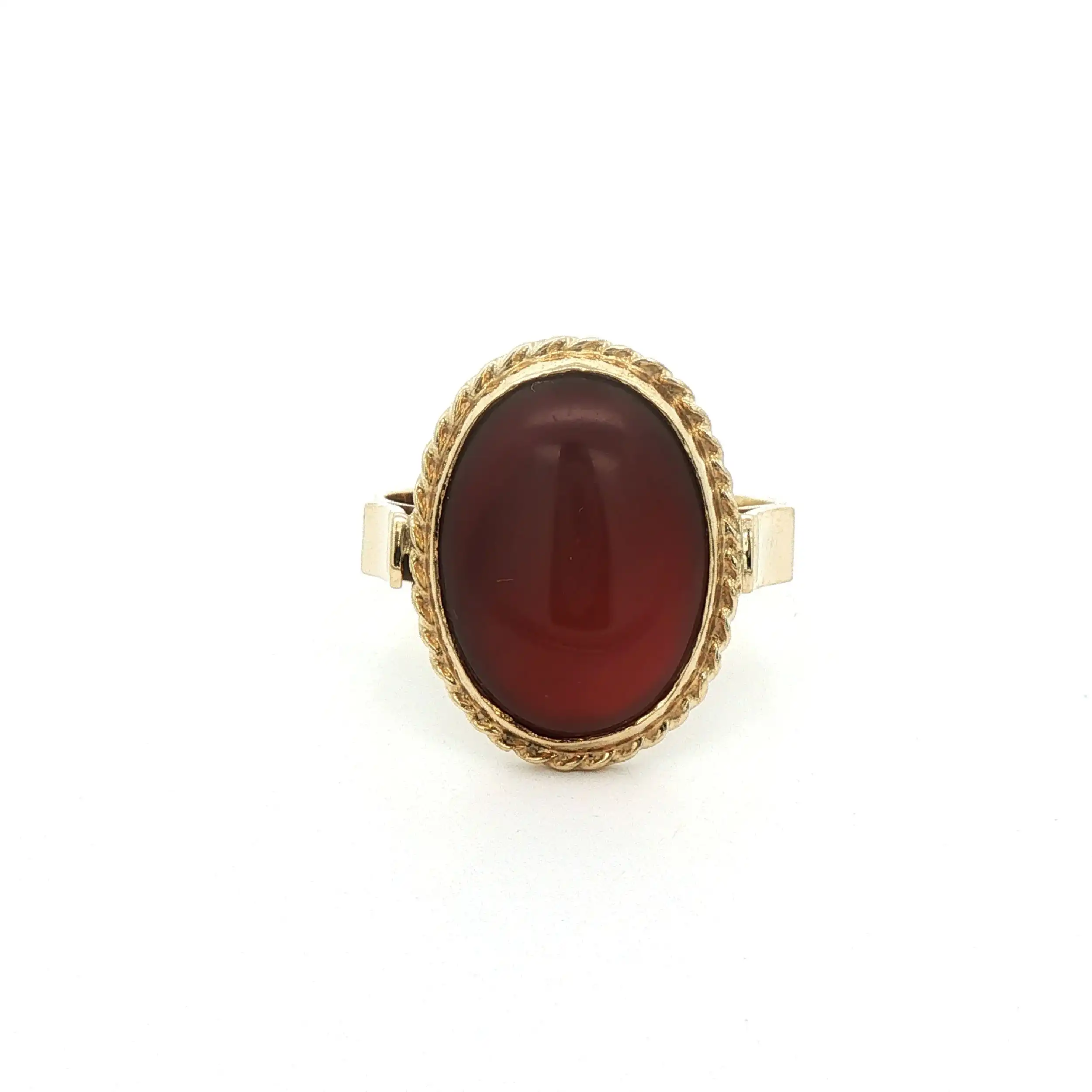 Ring Gelbgold mit braunem Stein Ring Gelbgold mit braunem Stein
