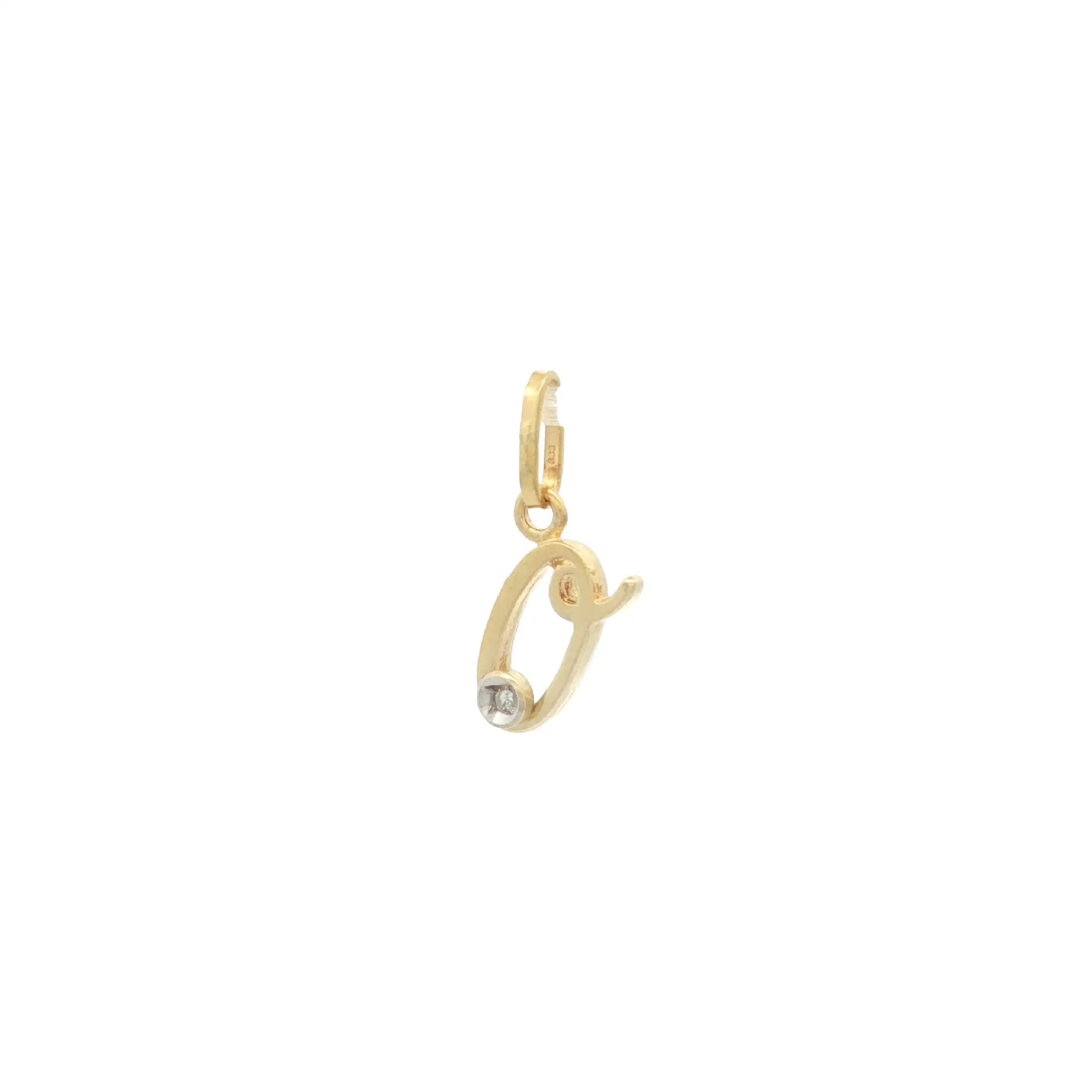 Anhänger Bicolor "O" mit Diamant
