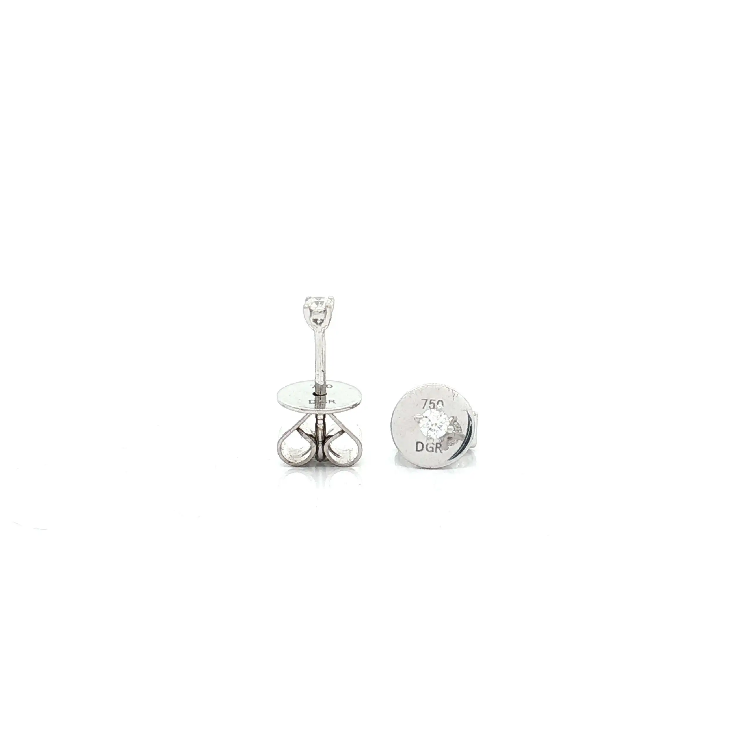 Solitärohrstecker Weißgold mit Brillant Solitär Solitärohrstecker Weißgold mit Brillant Solitär