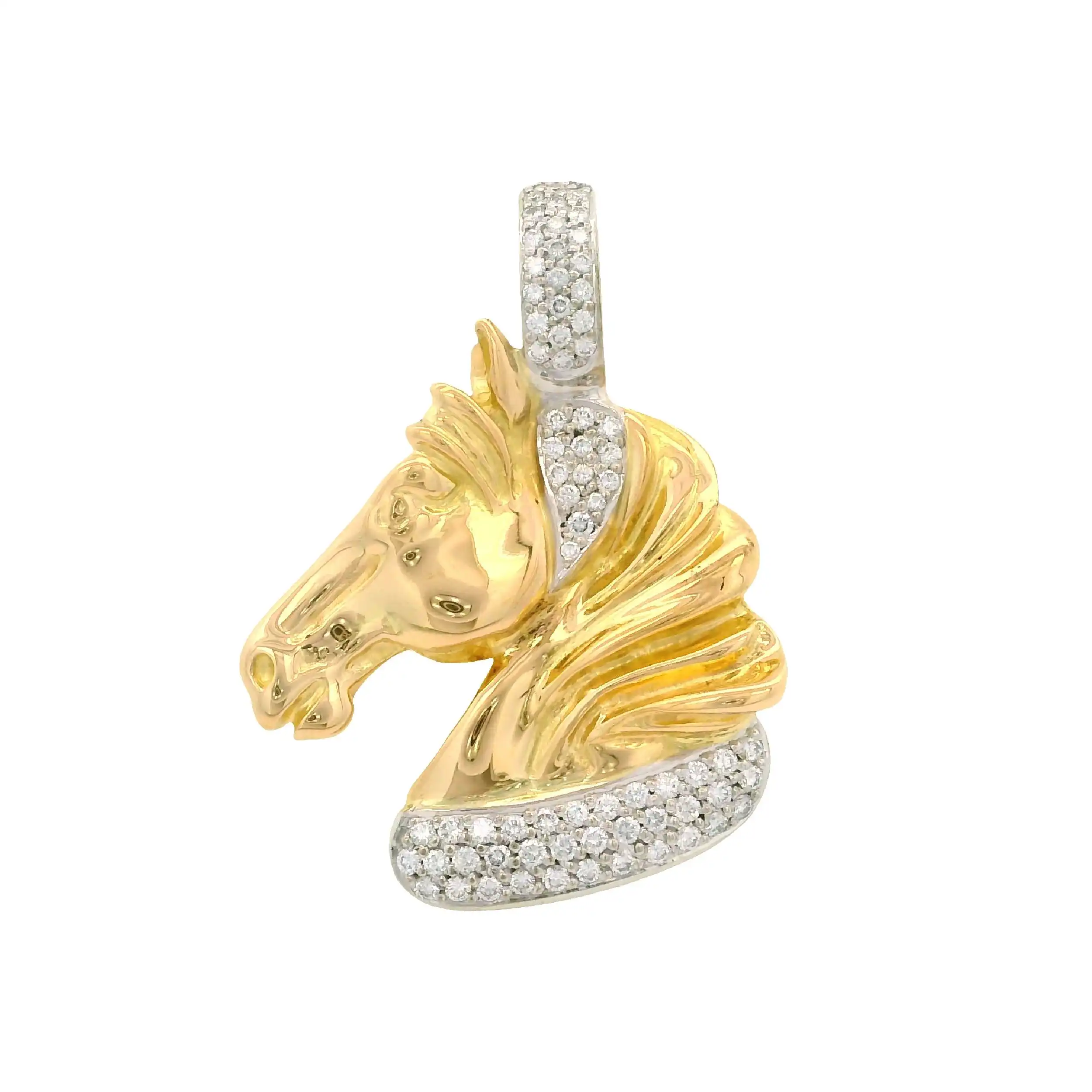 Anhänger Pferd Bicolor mit Brillanten