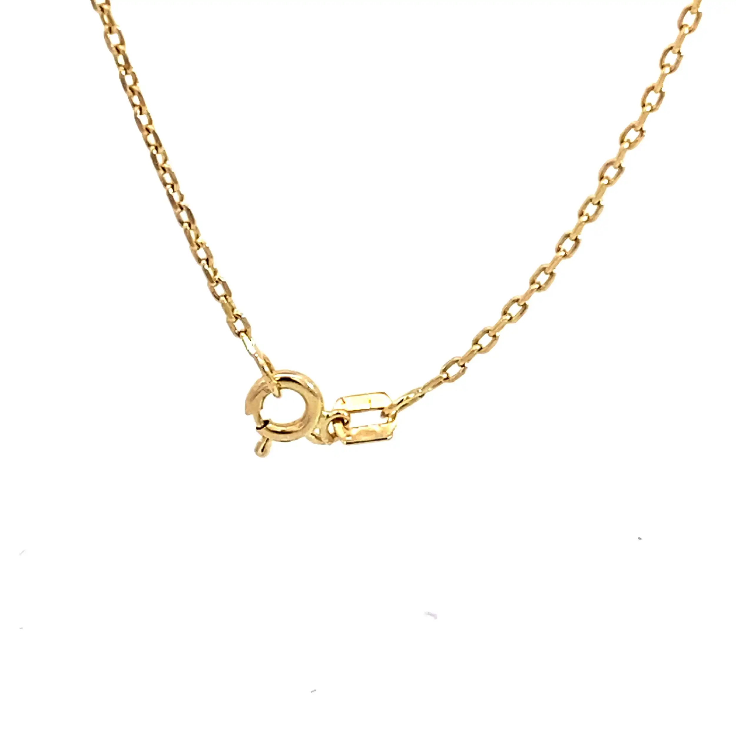 Ankerkette Gelbgold mit Elefantenanhänger Bicolor Zirkonia