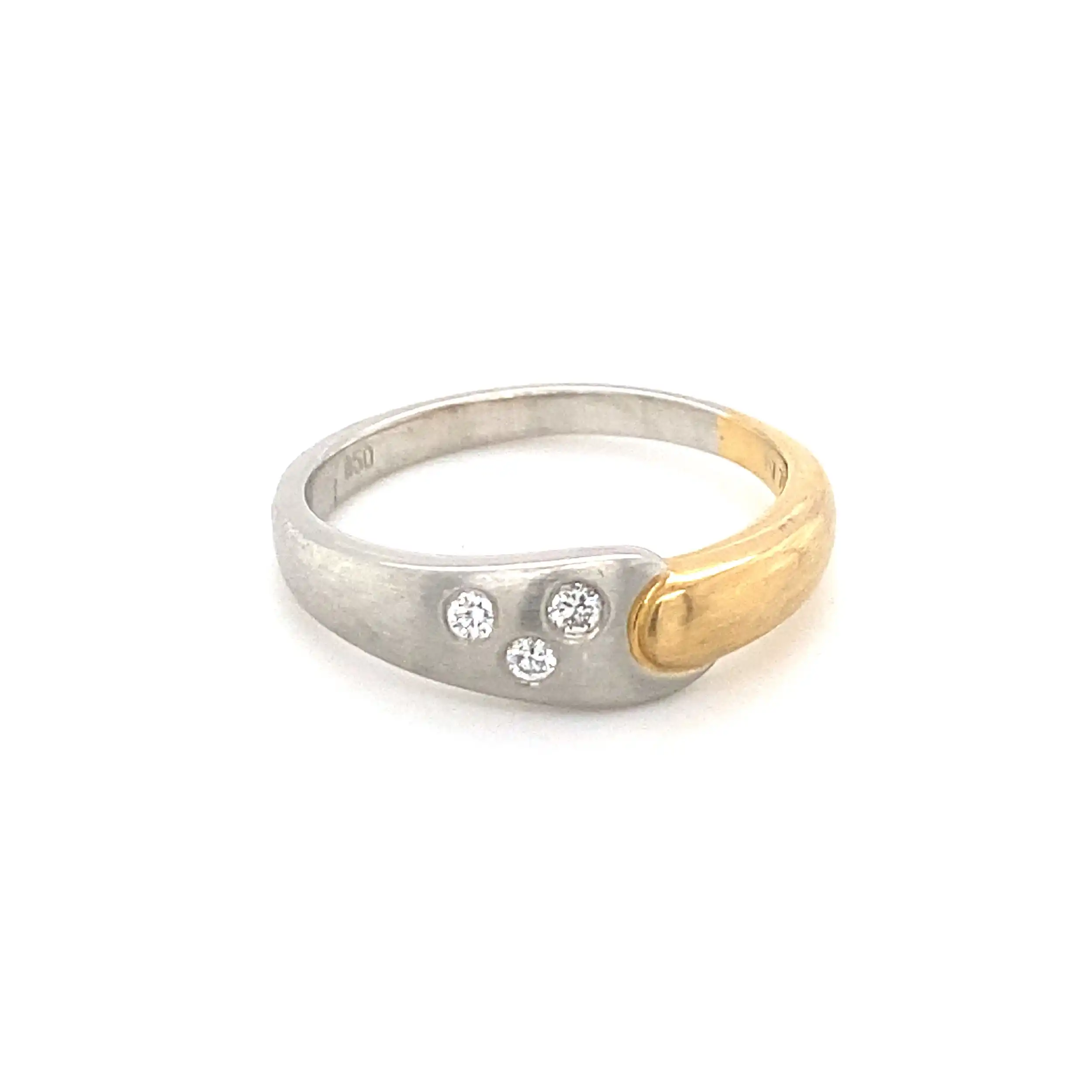 Ring Platin/Gelbgold mit Brillanten