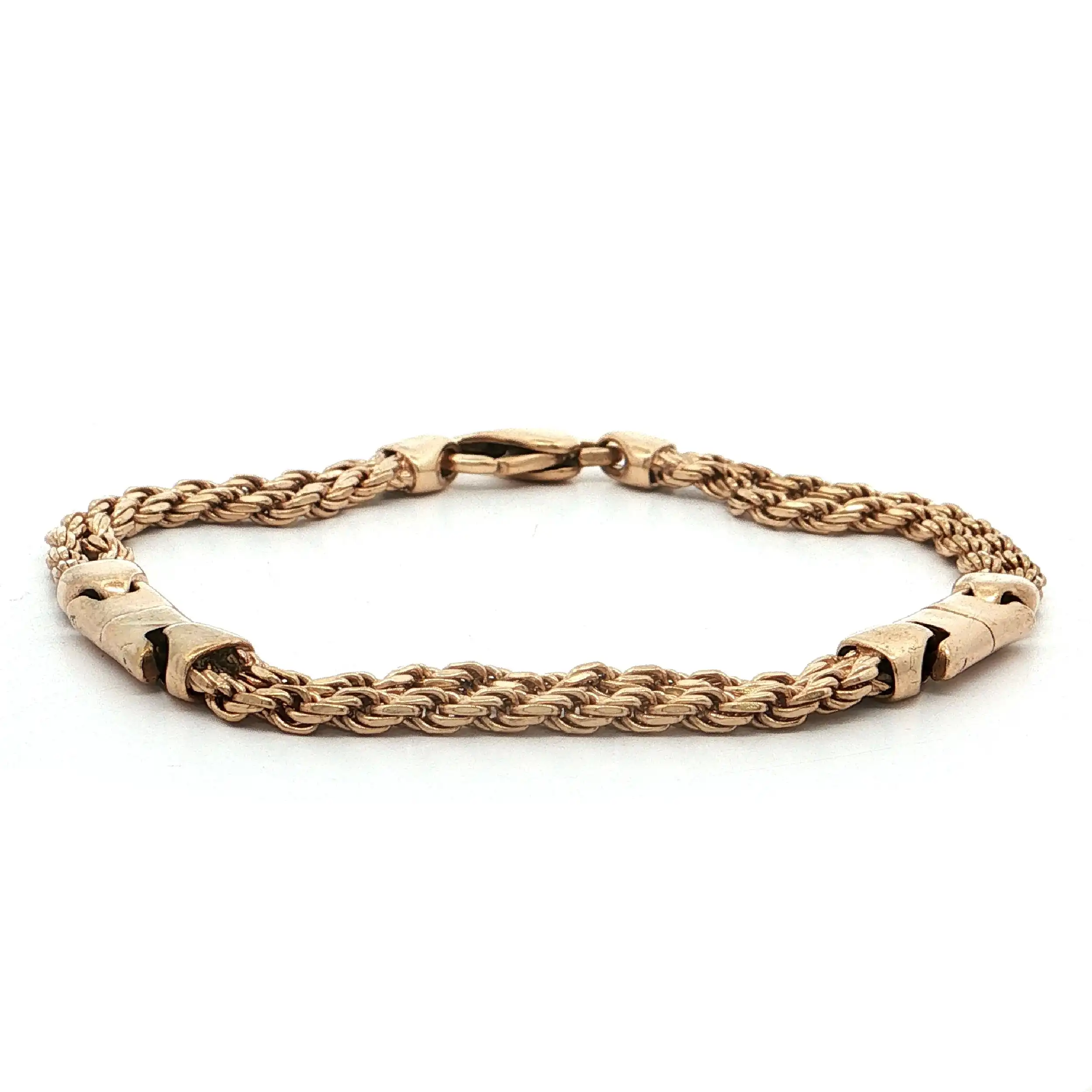 Kordelarmband doppelreihig Silber vergoldet Kordelarmband doppelreihig Silber vergoldet
