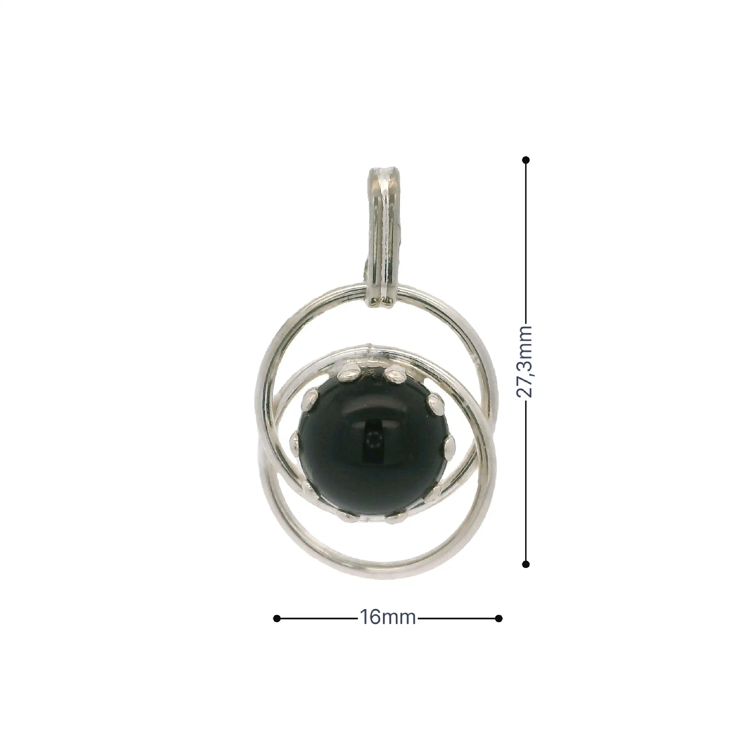 Anhänger Silber mit schwarzem Farbstein Anhänger Silber mit schwarzem Farbstein
