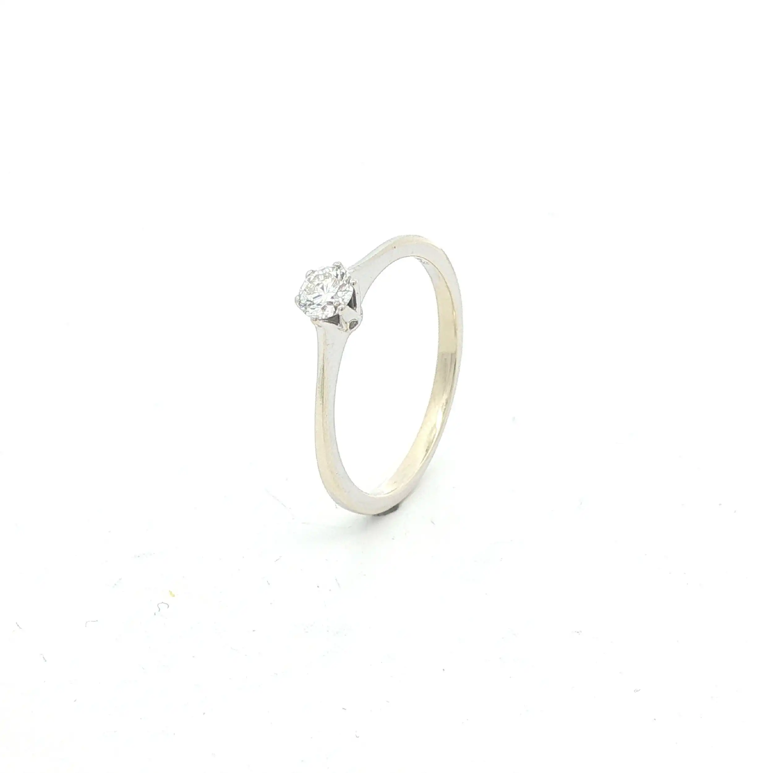 Ring Weißgold mit Brillant Solitär