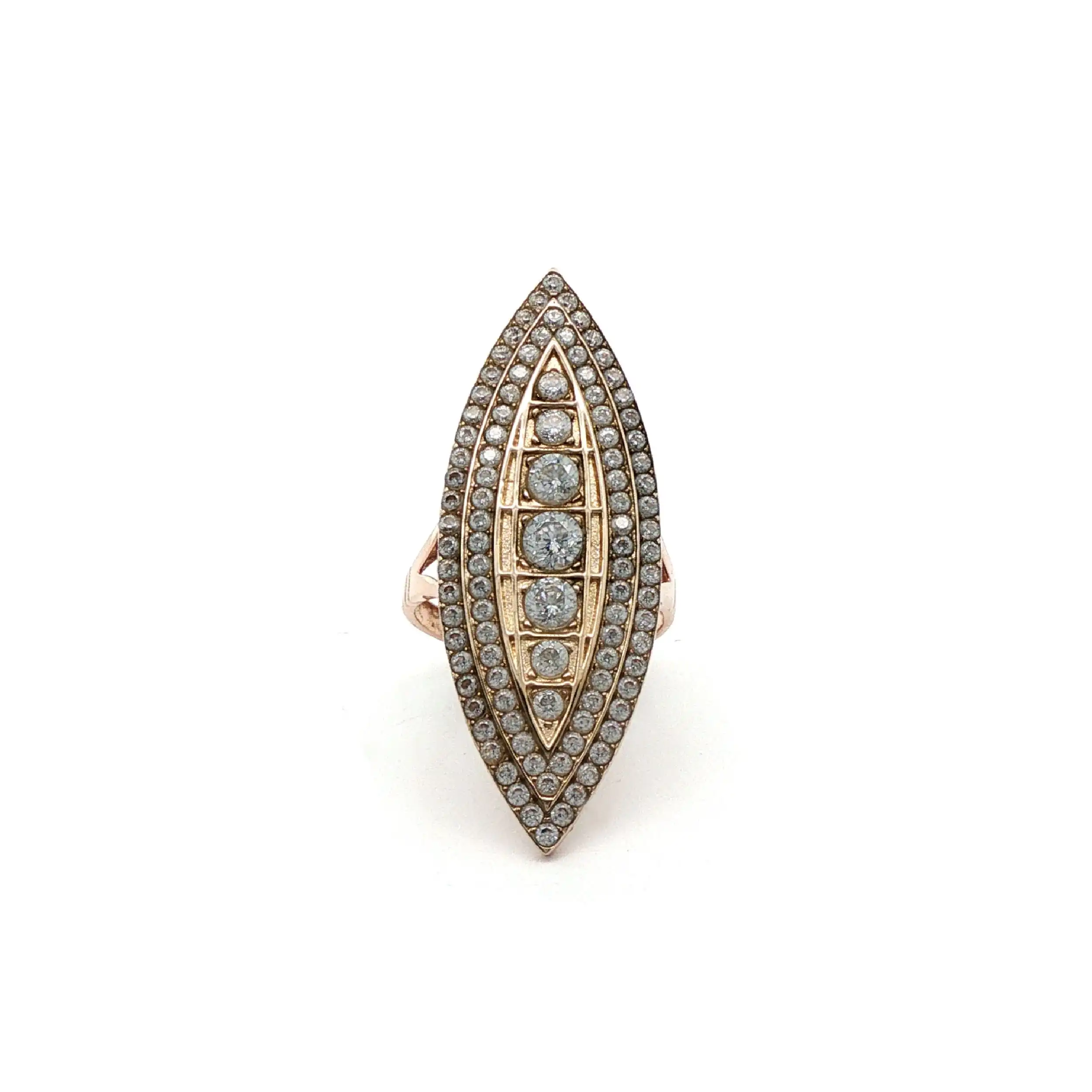 Ring Rotgold mit Zirkonia