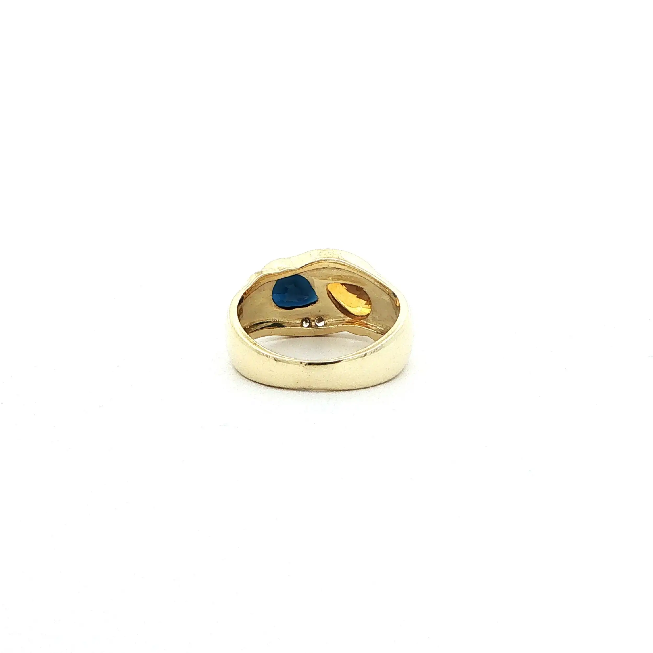 Ring Gelbgold mit Saphiren & Brillanten