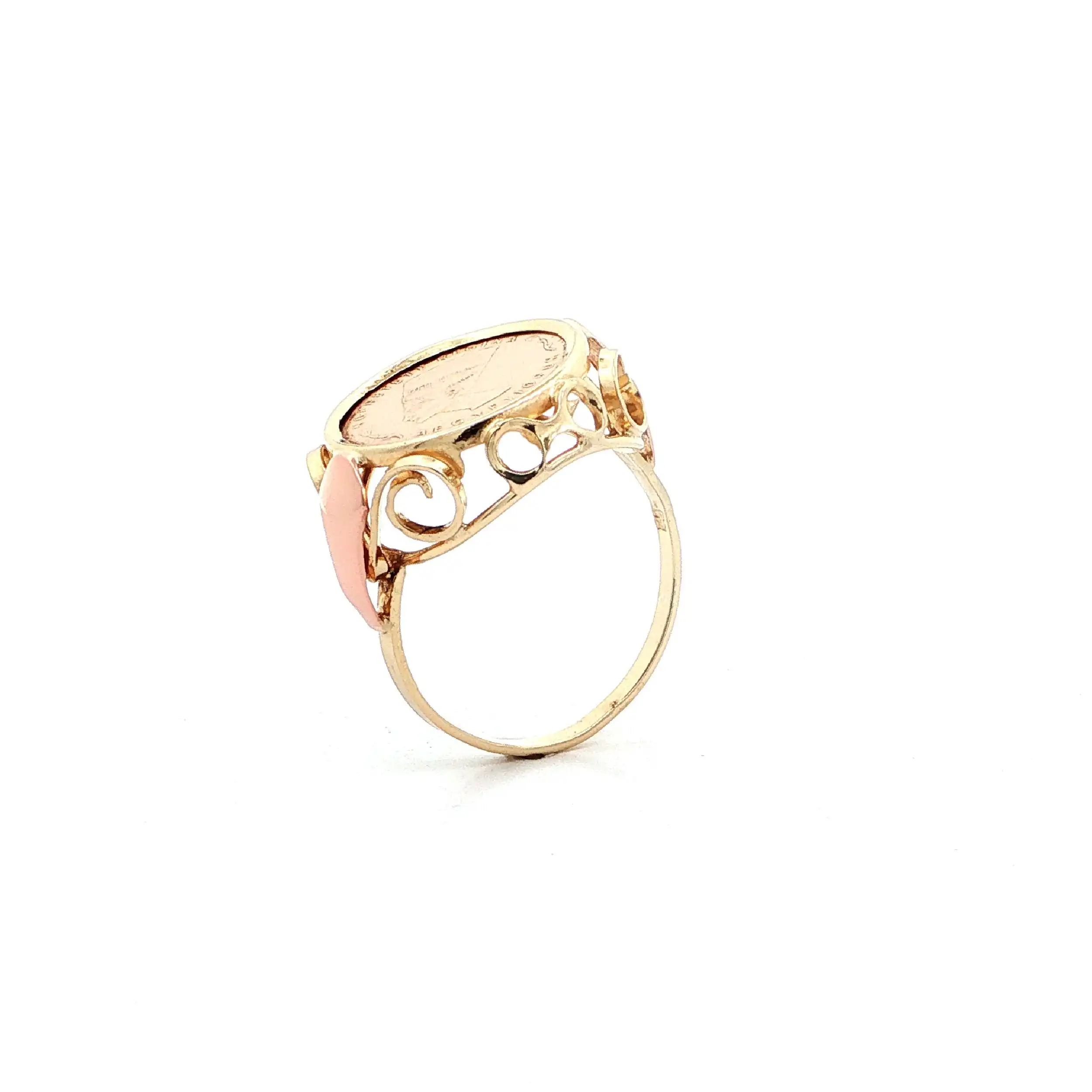 Ring Bicolor mit Münze Nofretete Ring Bicolor mit Münze Nofretete