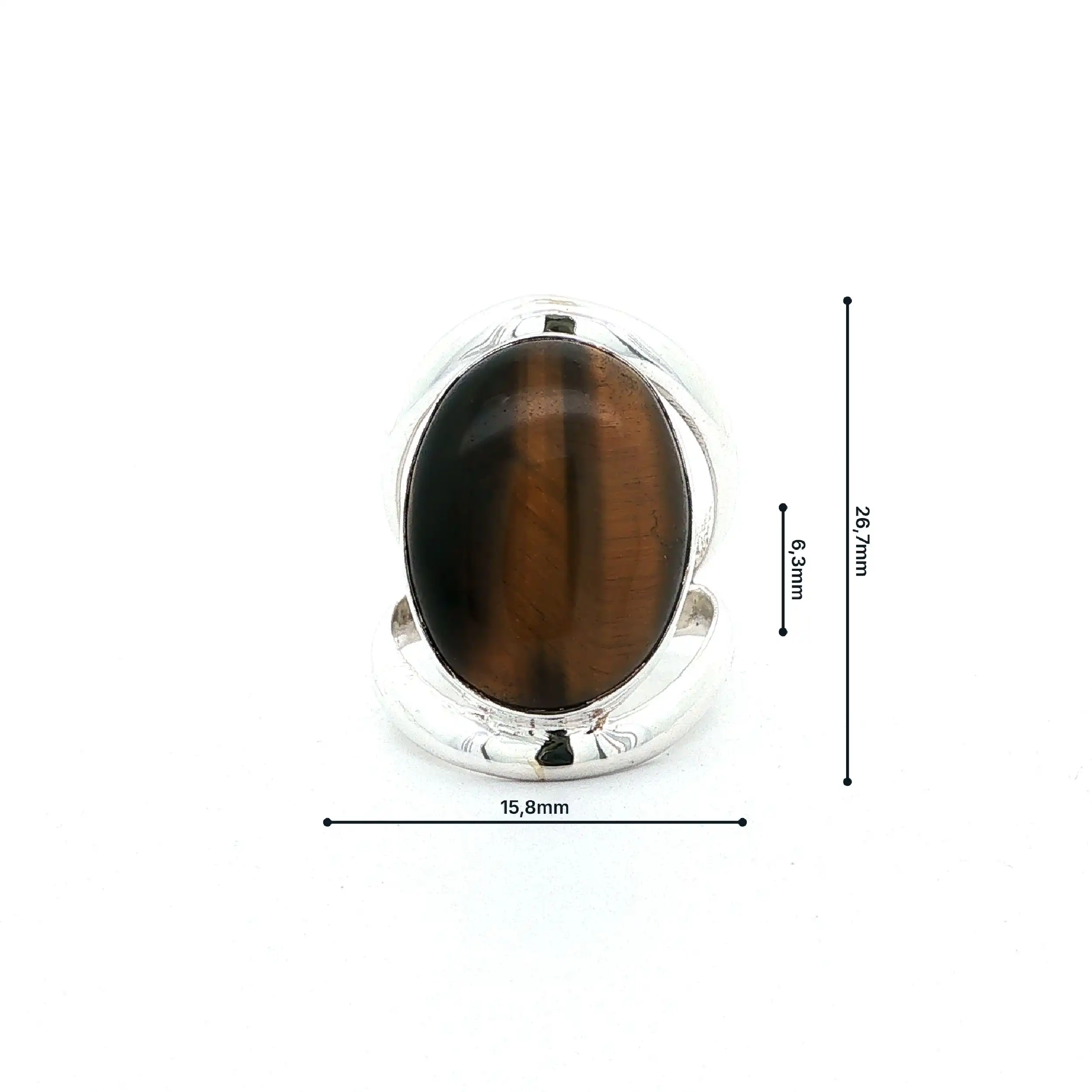 Silberring mit Tigerauge Silberring mit Tigerauge