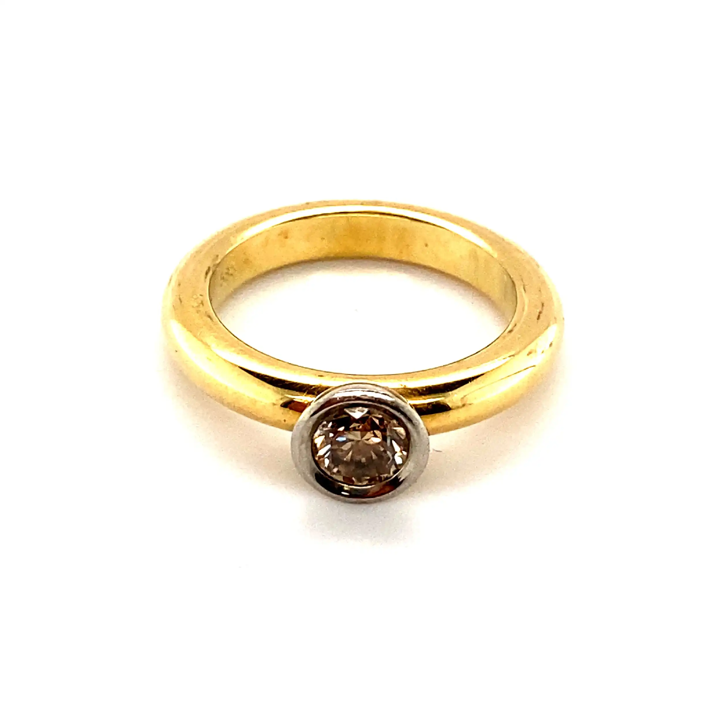 Solitärring Bicolor mit Brillant