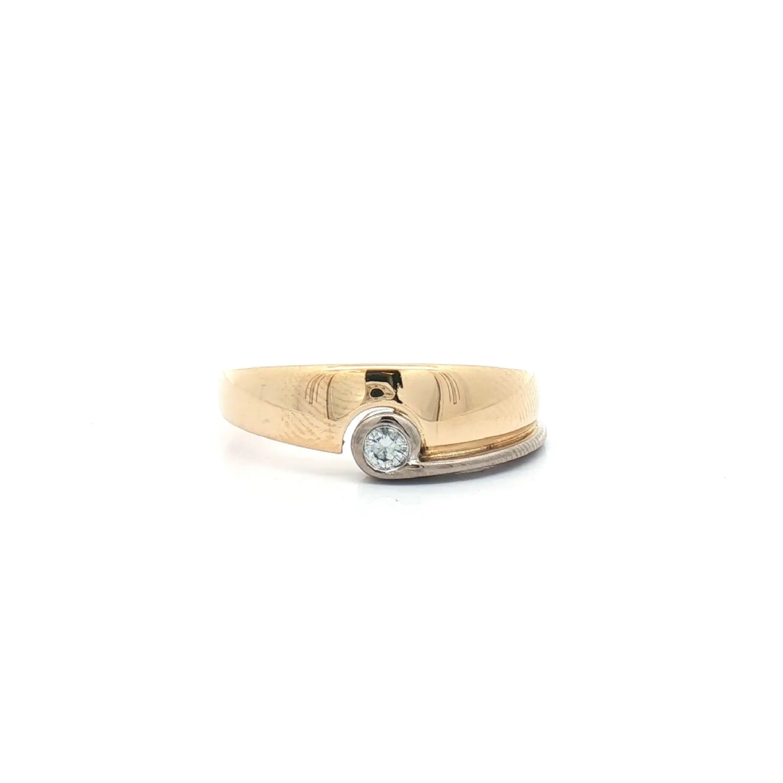 Ring Bicolor mit Brillant Ring Bicolor mit Brillant