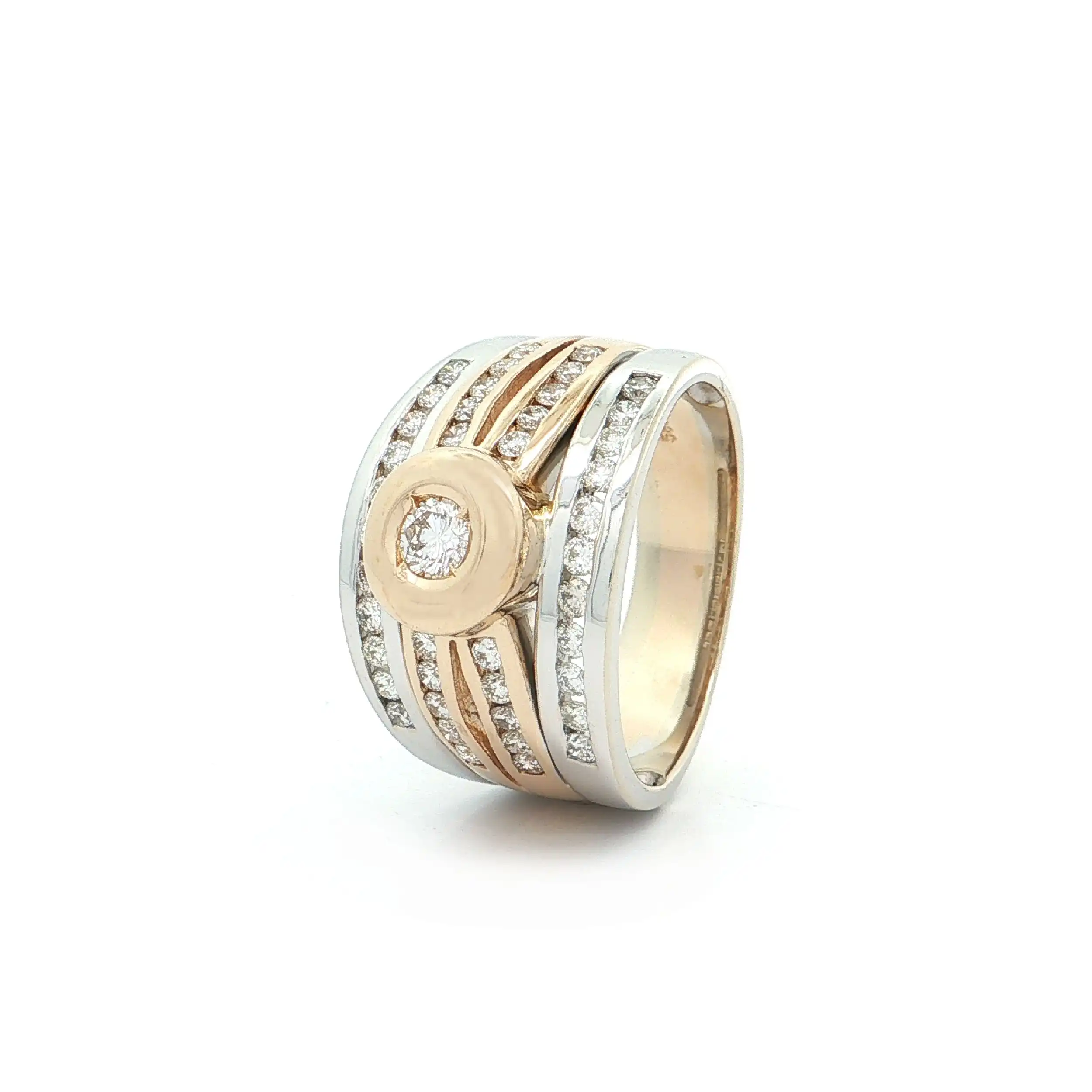 Ring Bicolor mit Brillanten