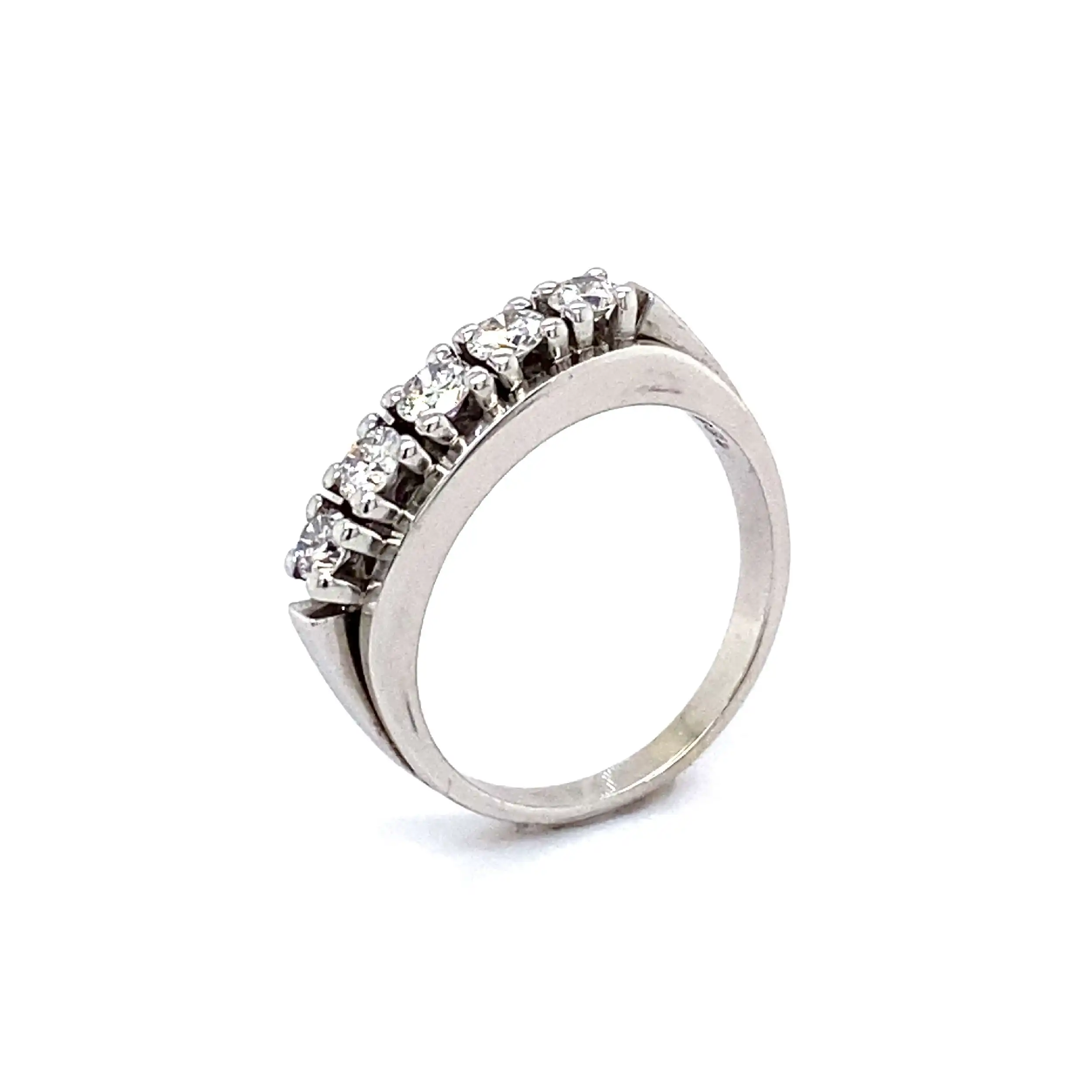 Ring Weißgold mit Brillanten, graviert mit 0,44ct Ring Weißgold mit Brillanten, graviert mit 0,44ct