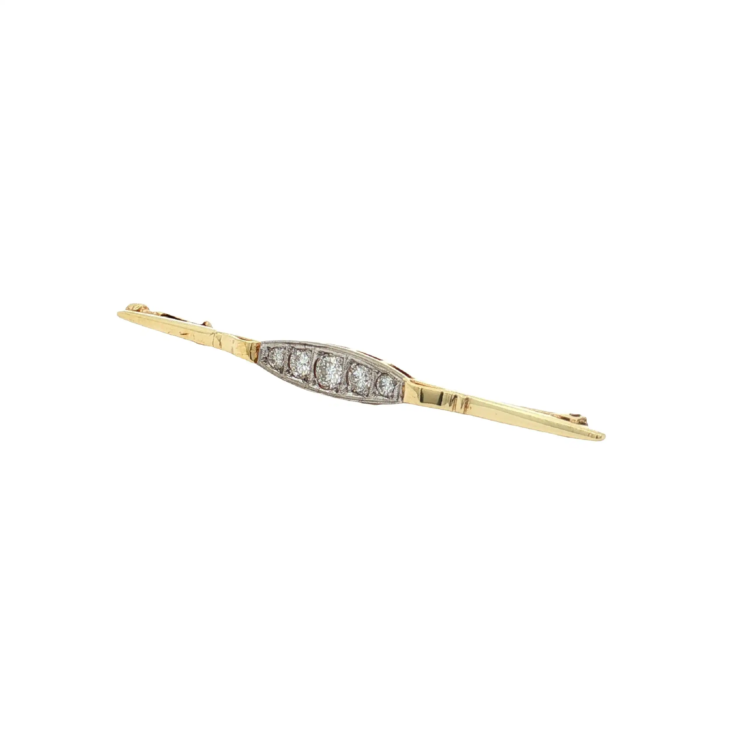 Nadel Bicolor mit Brillanten Nadel Bicolor mit Brillanten