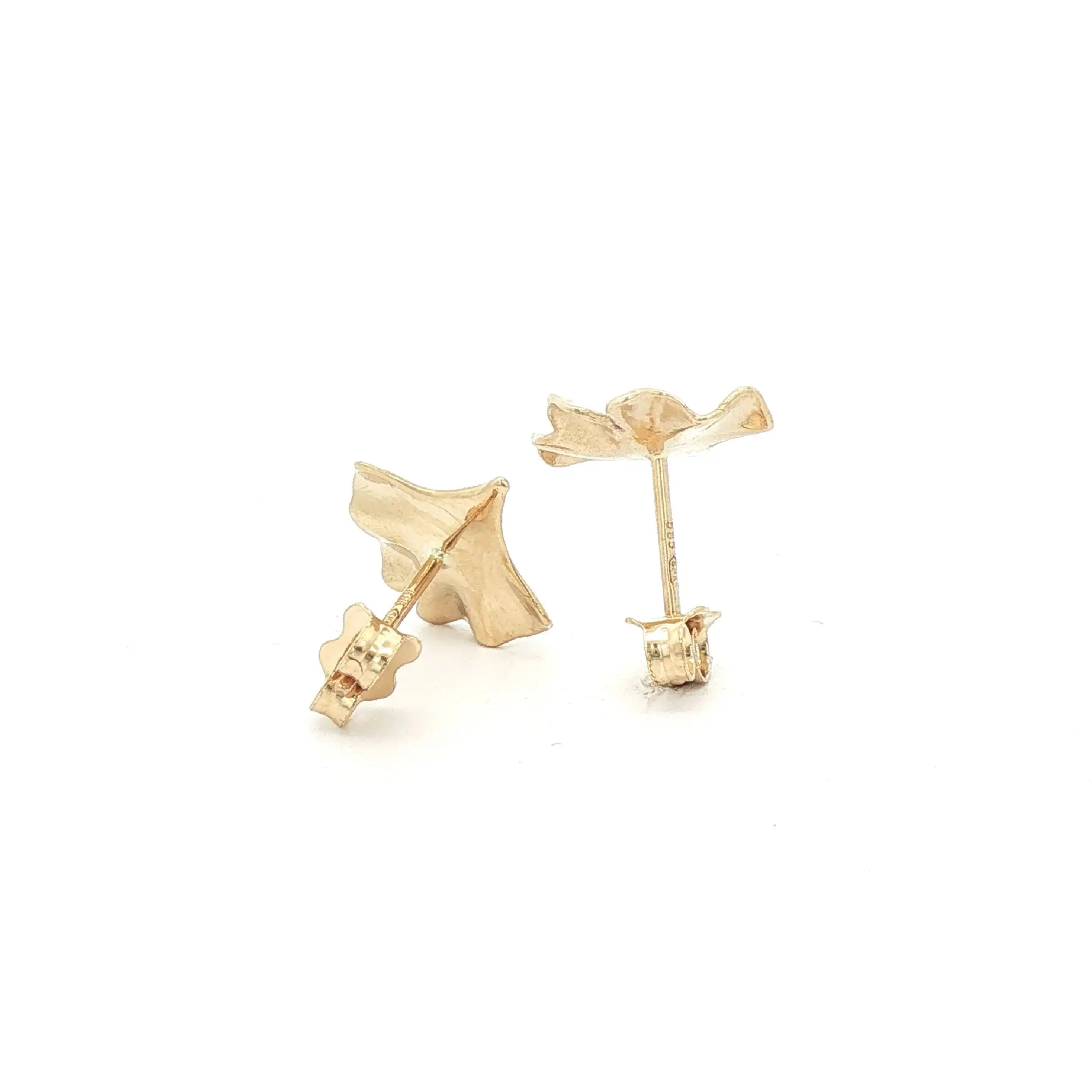 Ohrstecker Gelbgold "Ginkoblatt"